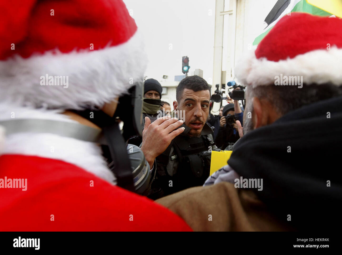 Bethlehem, Westjordanland, Palästinensische Gebiete. 23. Dezember 2016. Bildnachweis: ZUMA Press, Inc./Alamy Live-Nachrichten Stockfoto