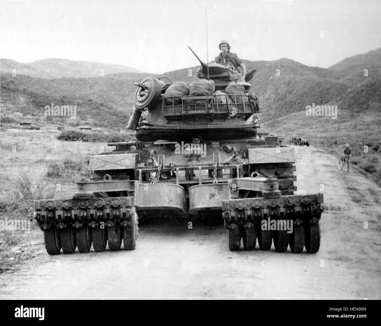 M48 Mine Roller Vietnam Stockfoto