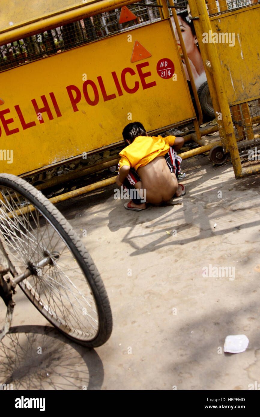 Straßenkinder in Indien Stockfoto