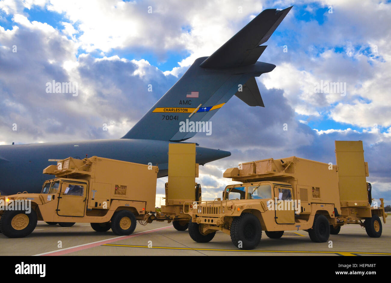 U.S. liefert zwei Q-36 Counter Battery Radar-Systeme an die Ukraine Stockfoto