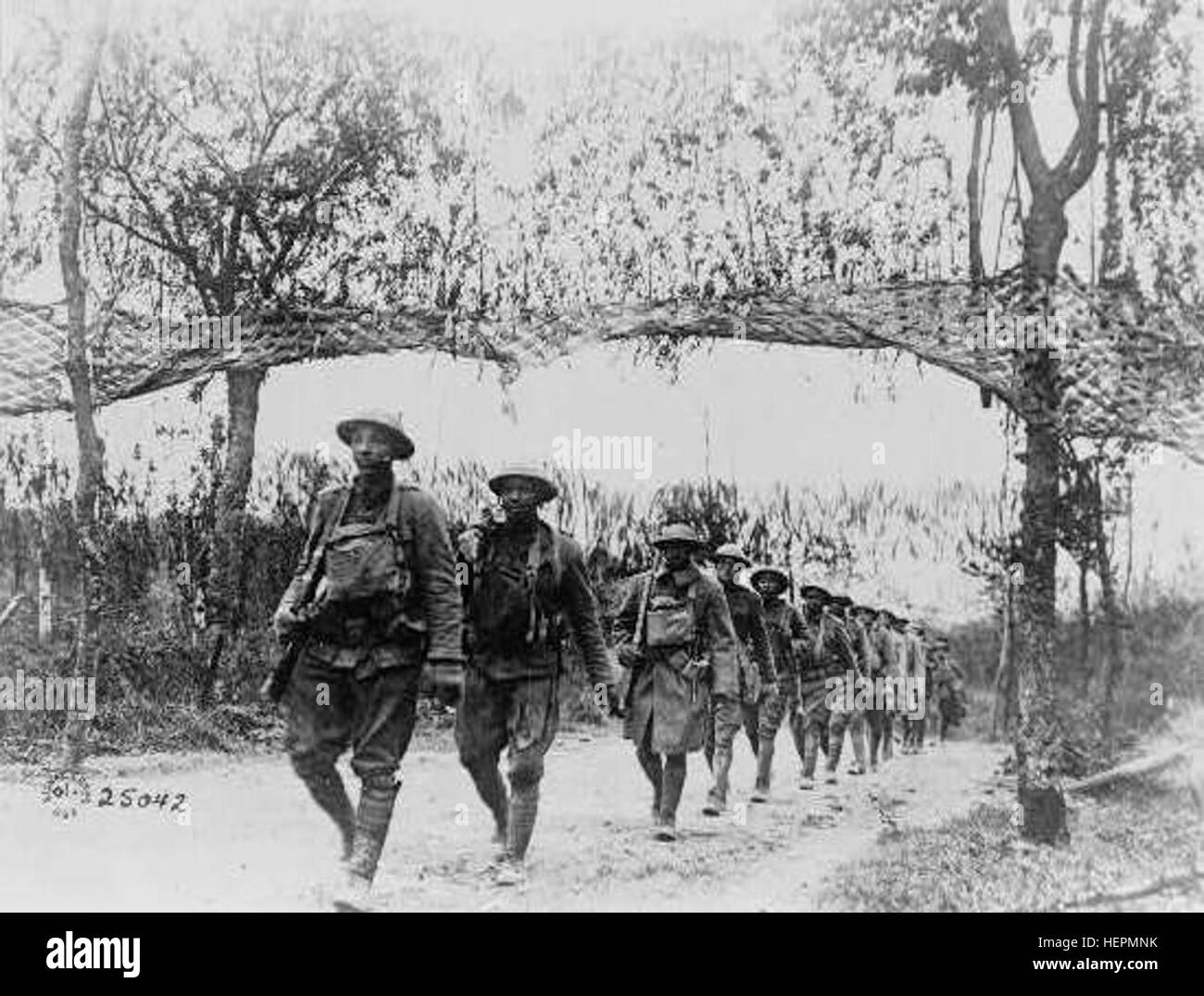 Afroamerikanische Soldaten (beschnitten) Stockfoto