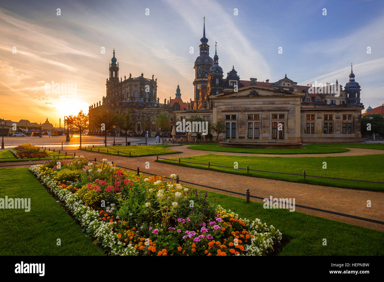 Dreifaltigkeitskathedrale, Schloss Dresden, Dresden, Sachsen, Deutschland Stockfoto