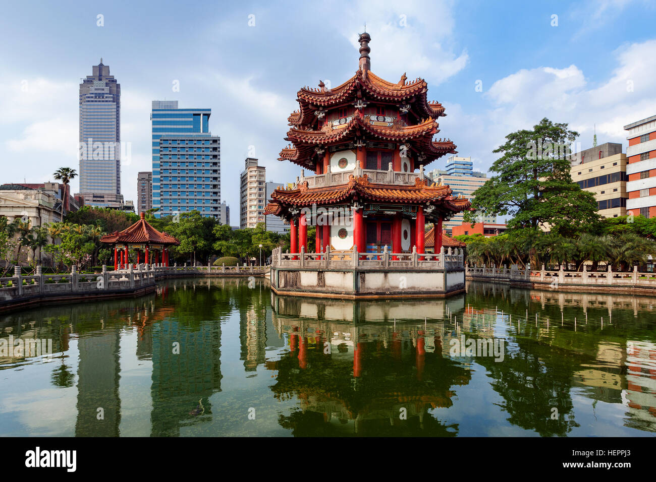 Chinesische Pagode, 228 Friedenspark, Taipei, Taiwan Stockfoto