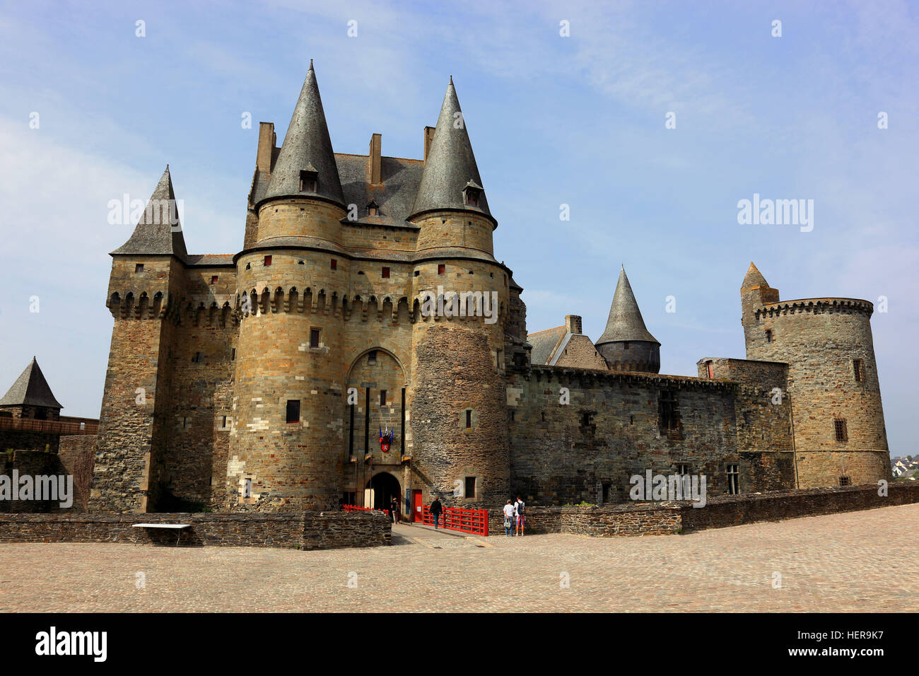 Frankreich, Region Bretagne, Das Mittelalterliche Schloss von Vitre Stockfoto