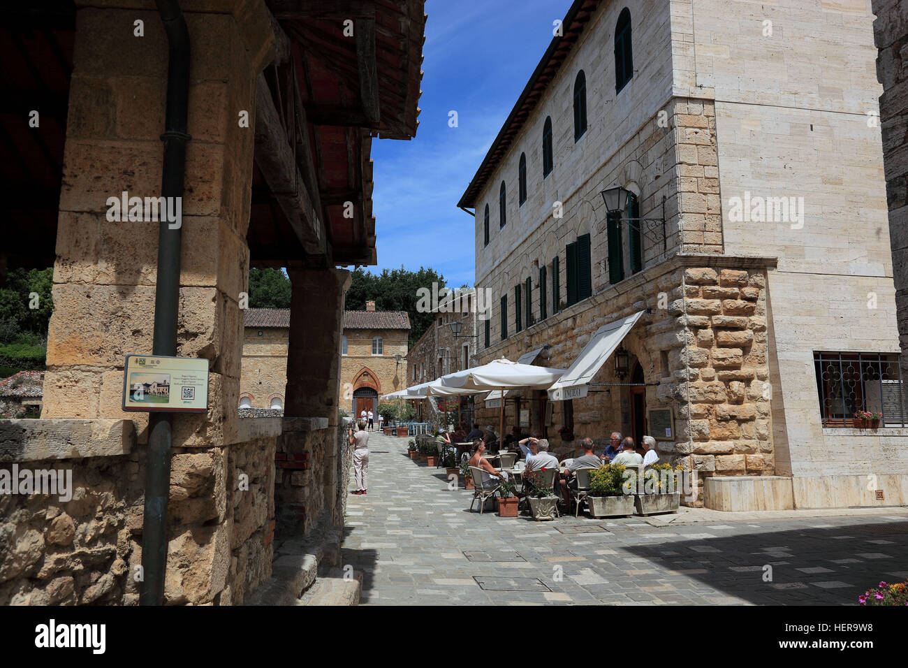 Italienisch, Therme Bagno Vignon in der Provinz Siena, Region Toskana Stockfoto