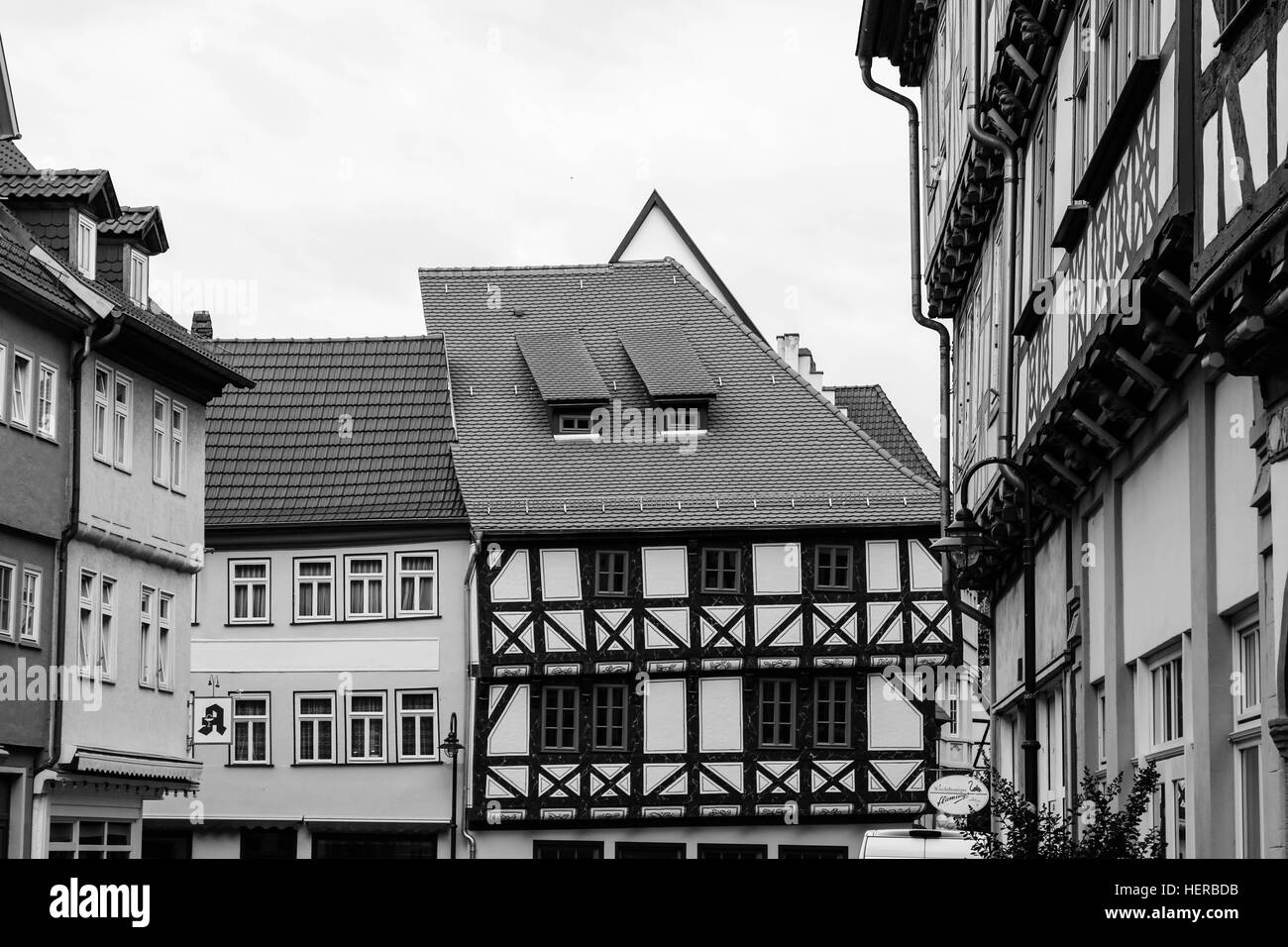 Fachwerkhäuser, Bad Langensalza Stockfoto