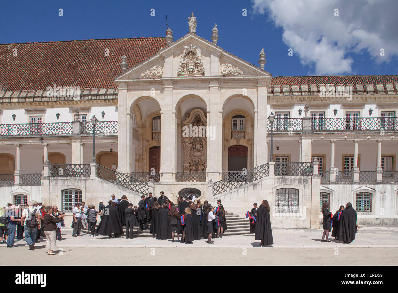 Universität, Juristische Fakultät Coimbra, Beira Litoral, Regio Centro, Portugal Stockfoto