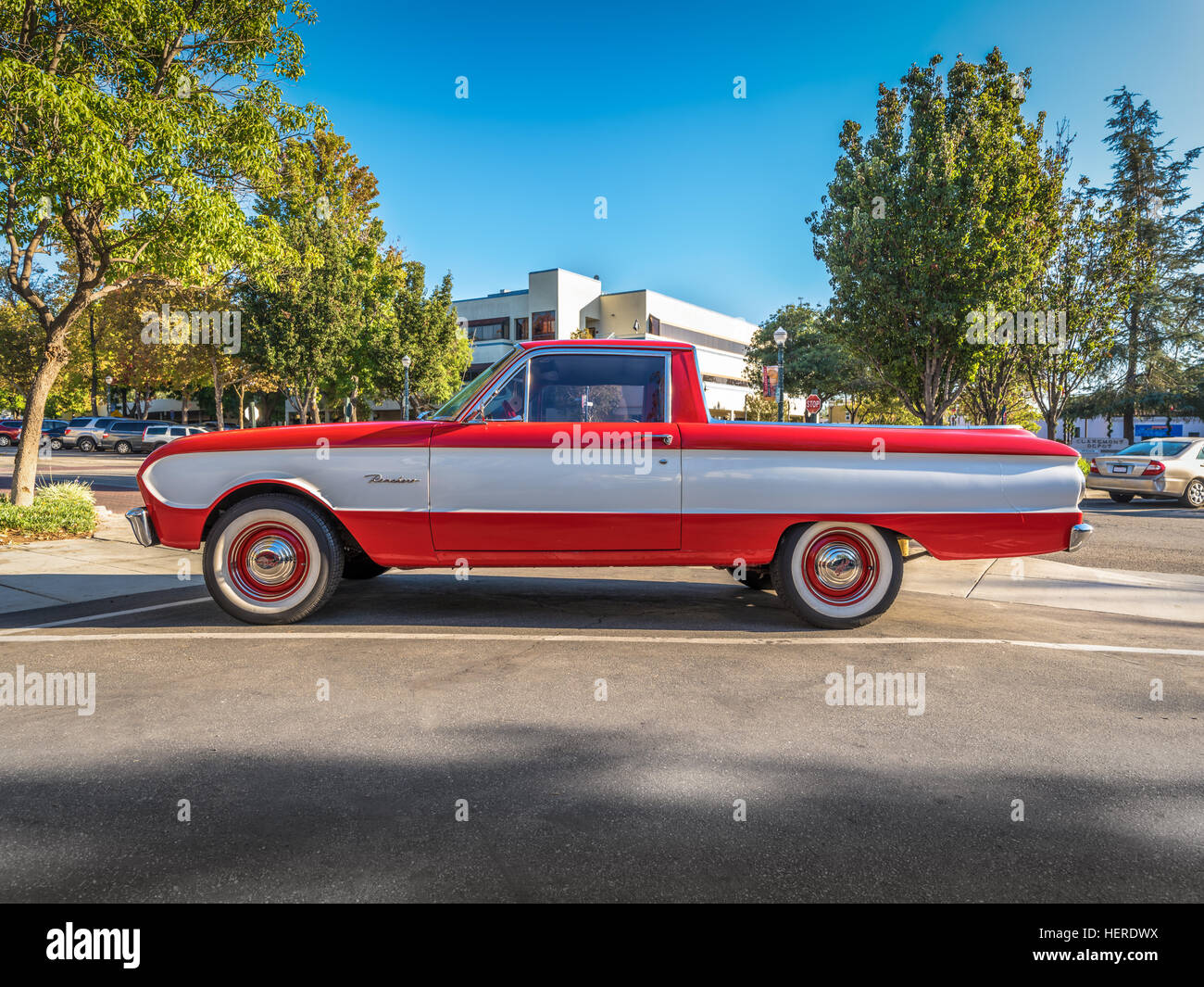 Vintage 1963 Ford Falcon Ranchero Fahrerseite Porträt Stockfoto