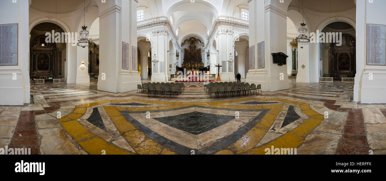 Innere des Klosters von San Nicolò Arena, Catania, Sizilien, Italien Stockfoto