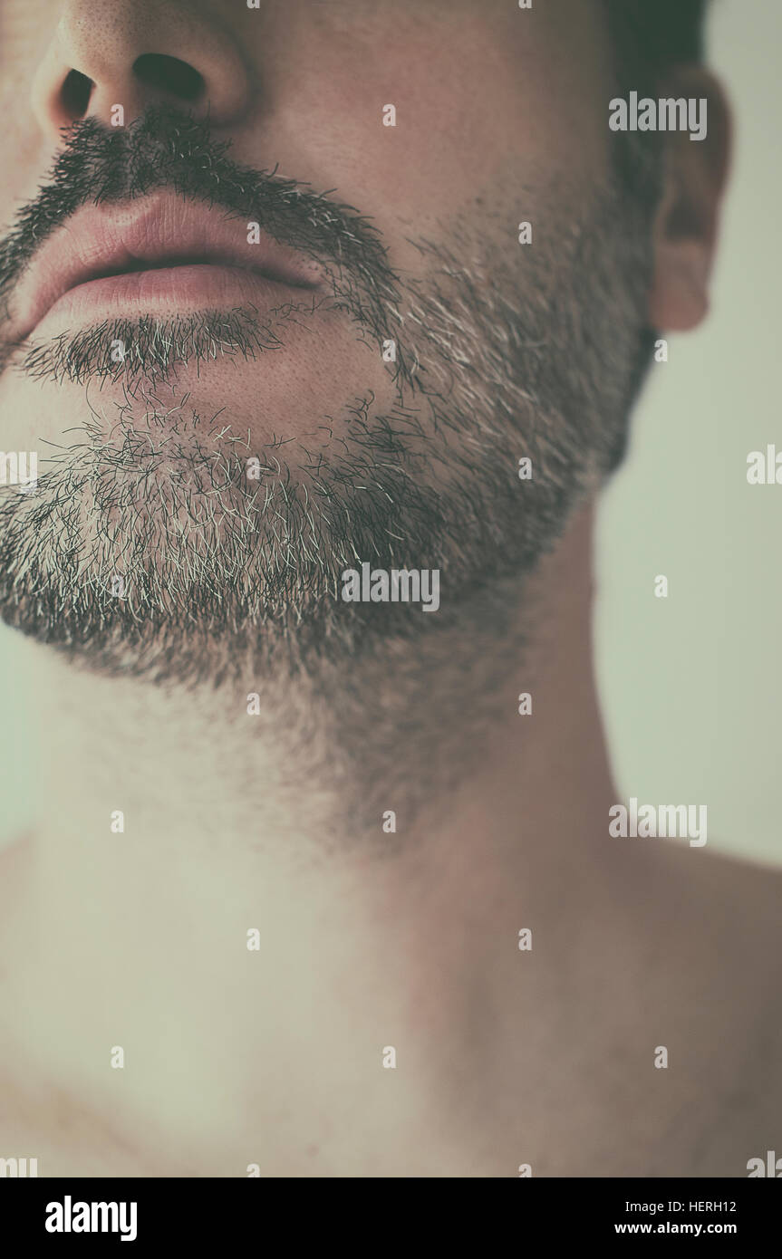 Porträt eines Mannes mit Bart Stockfoto