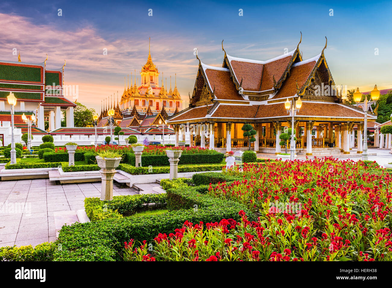 Wat Ratchanatdaram Tempel in Bangkok, Thailand. Stockfoto