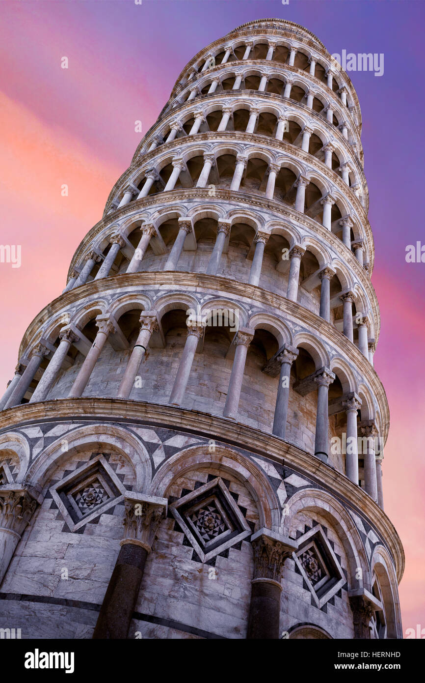 Schiefe Turm von Pisa, Pisa, Italien Stockfoto