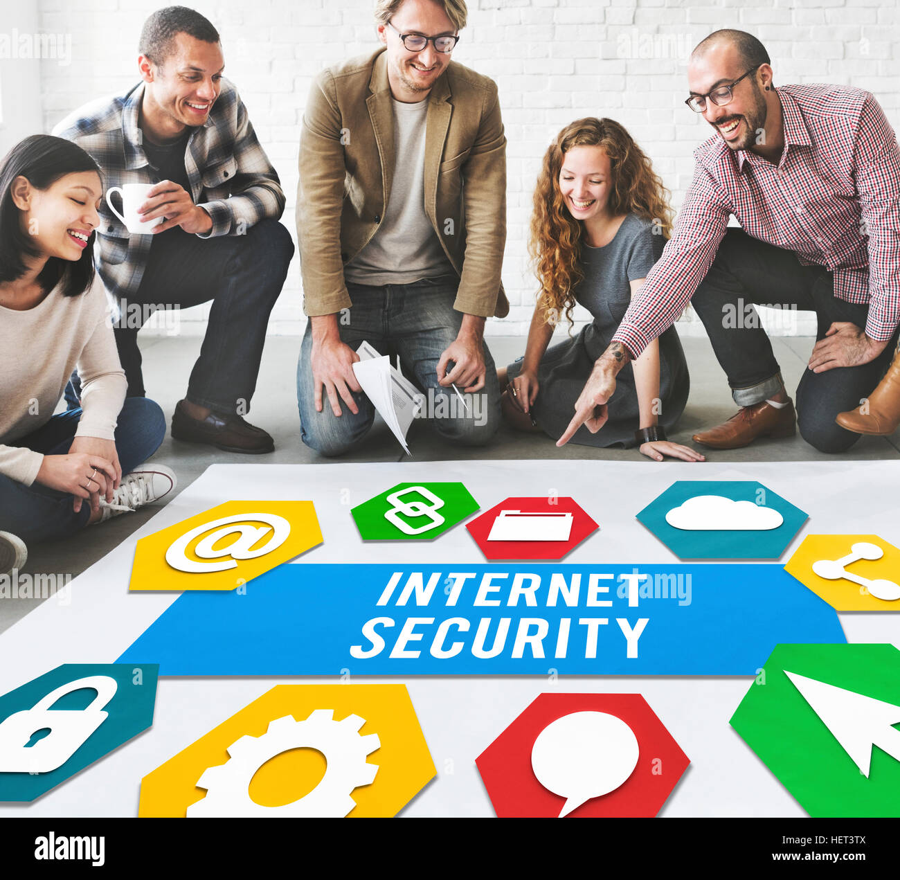 Internet-Sicherheit-Schutz-Sicherheitskonzept Stockfoto