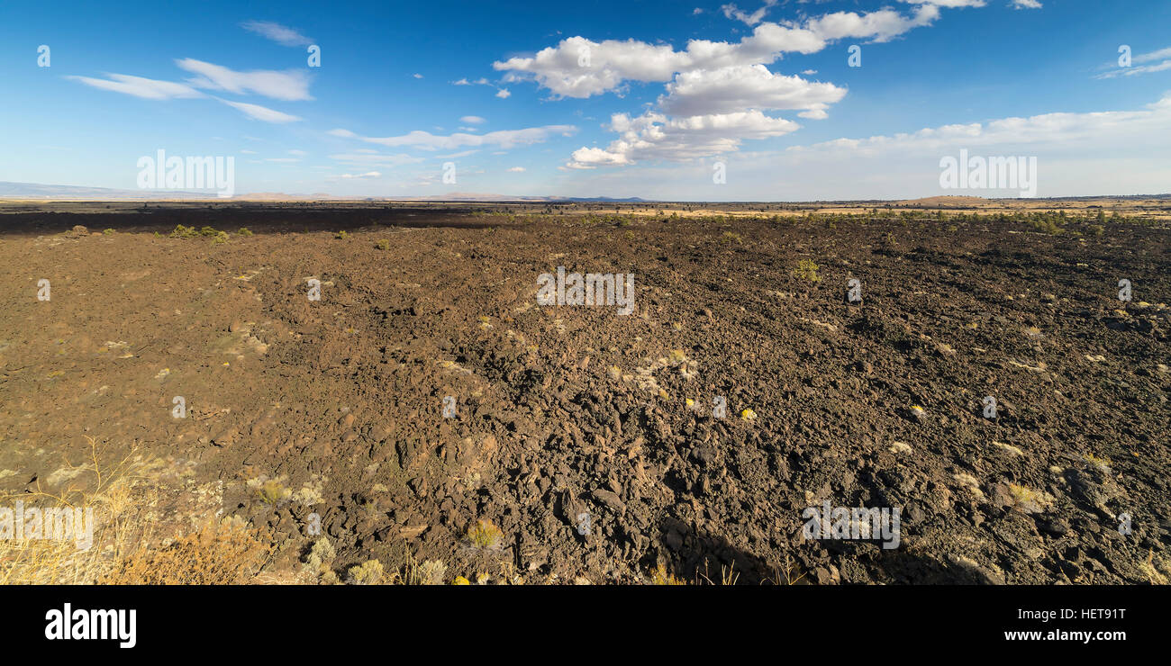 Ein Feld von Lava im Lava-Betten-Nationalpark Stockfoto