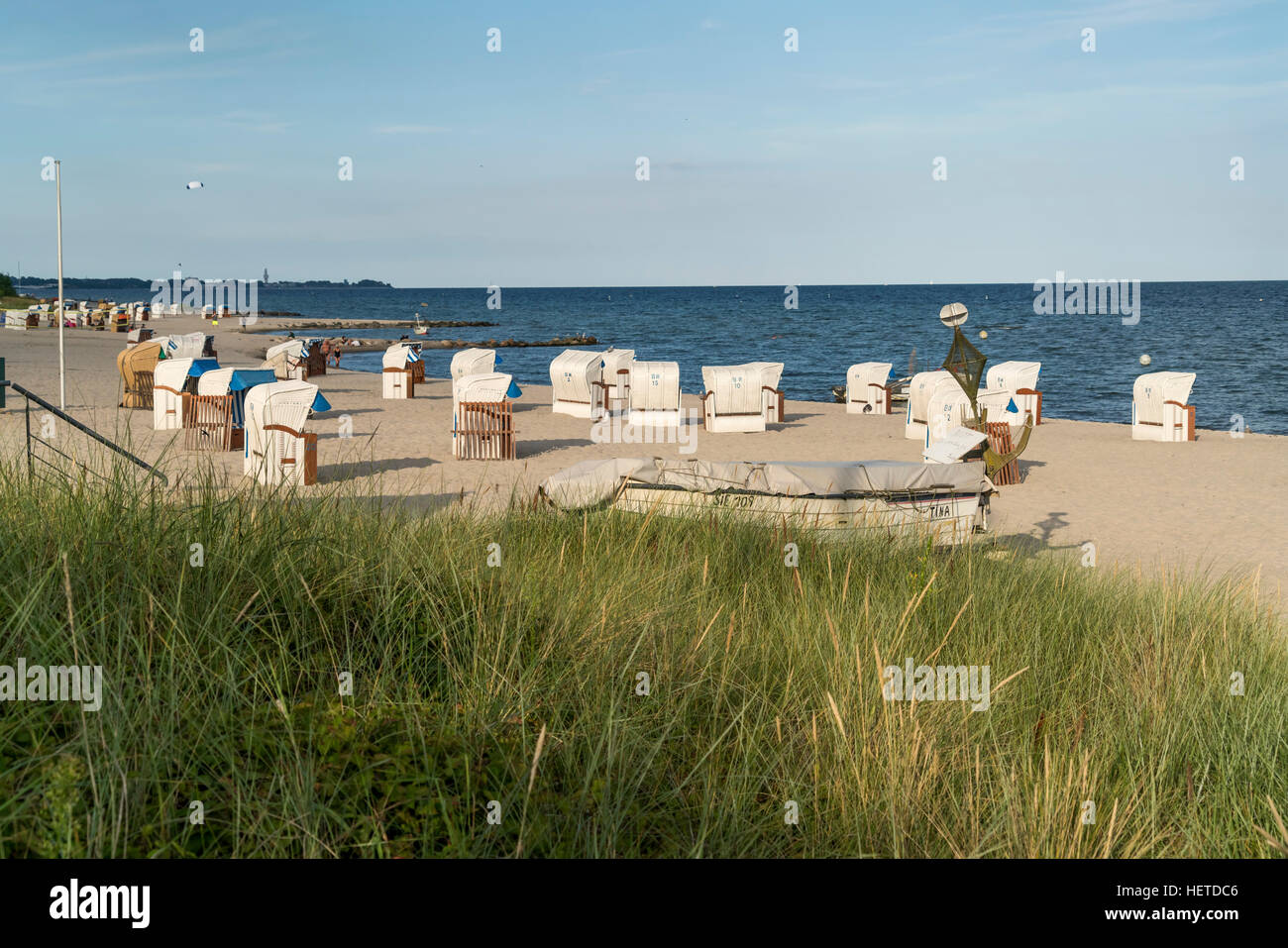 Ostseestrand in der Nähe von Sierksdorf, Lübecker Bucht, Schleswig-Holstein, Deutschland Stockfoto