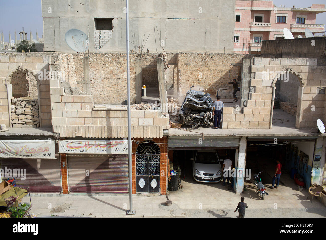 Syrien, Rojava: in den Straßen von Kobani Stockfoto