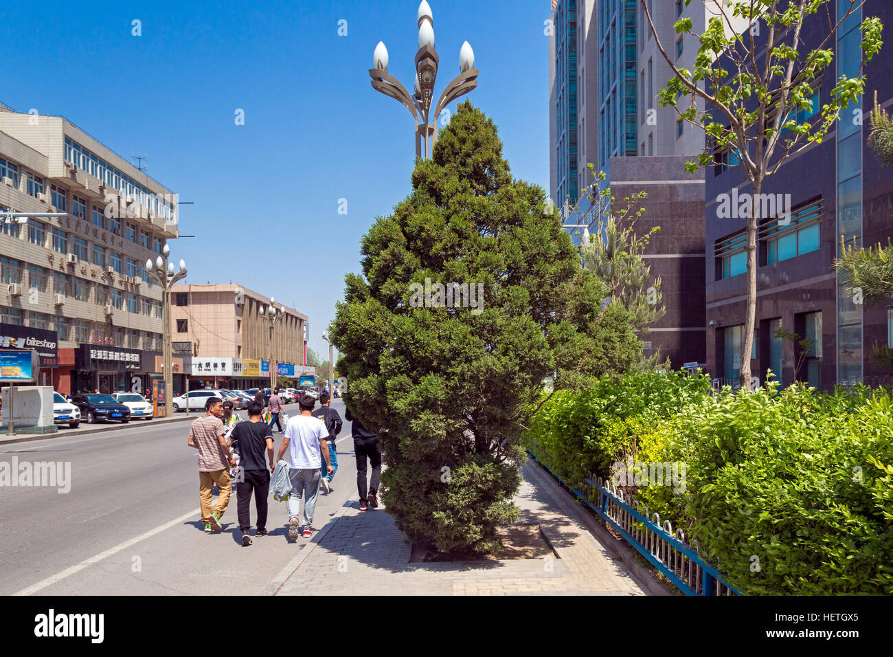 Gesperrte Fußweg, Yinchuan, Ningxia, China Stockfoto