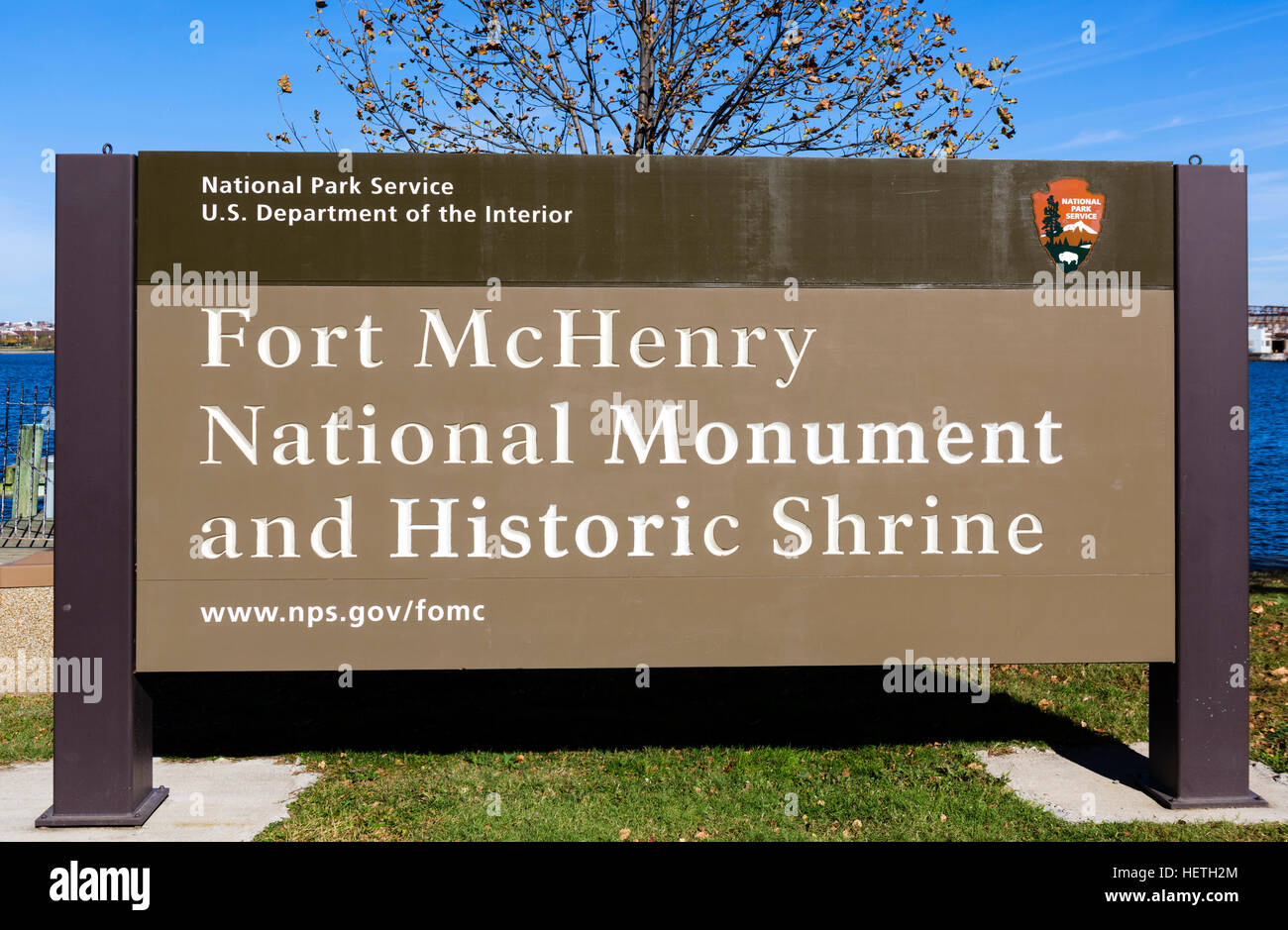 Nationaldenkmal Fort McHenry, Baltimore, Maryland, USA Stockfoto