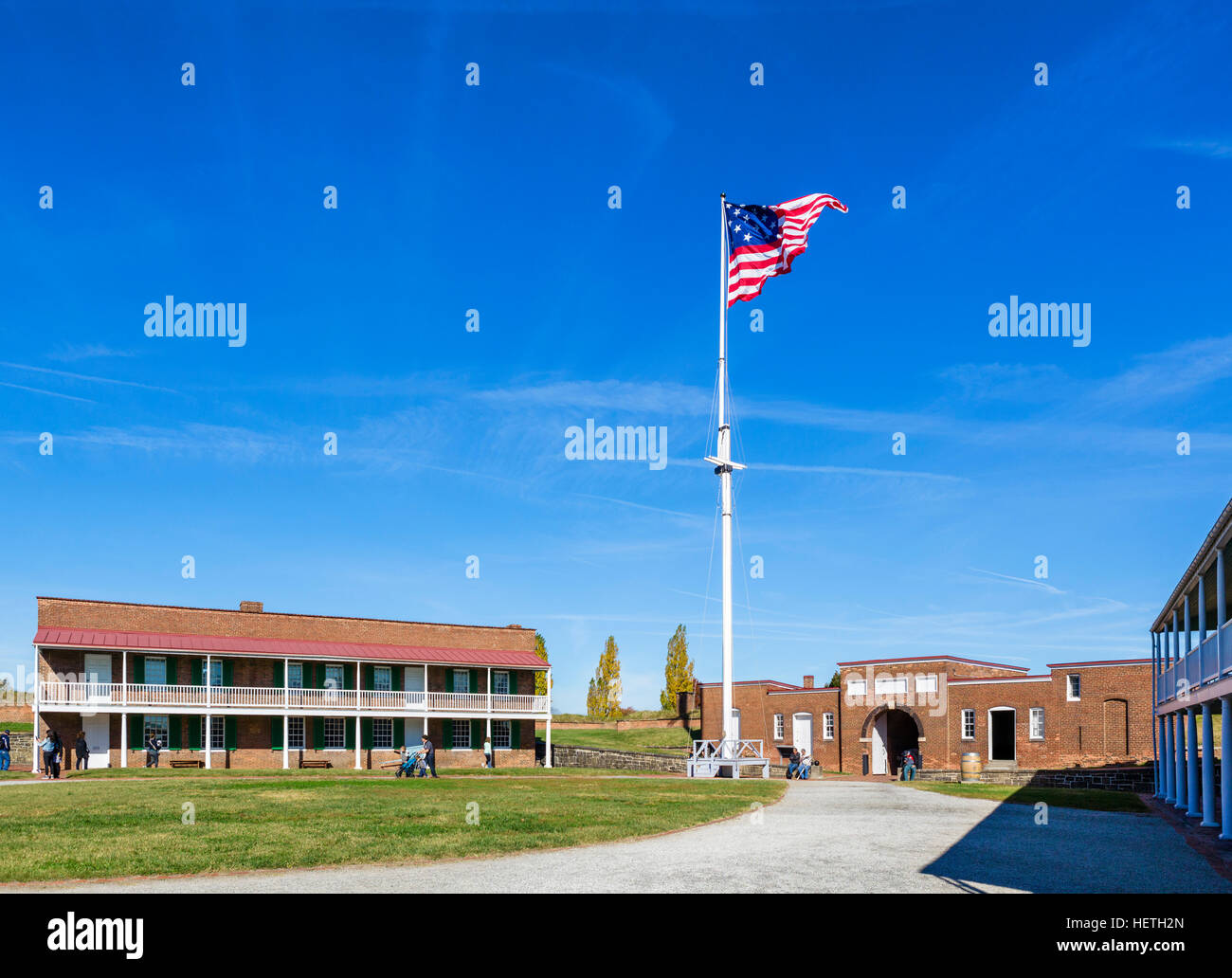 Nationaldenkmal Fort McHenry, Baltimore, Maryland, USA Stockfoto