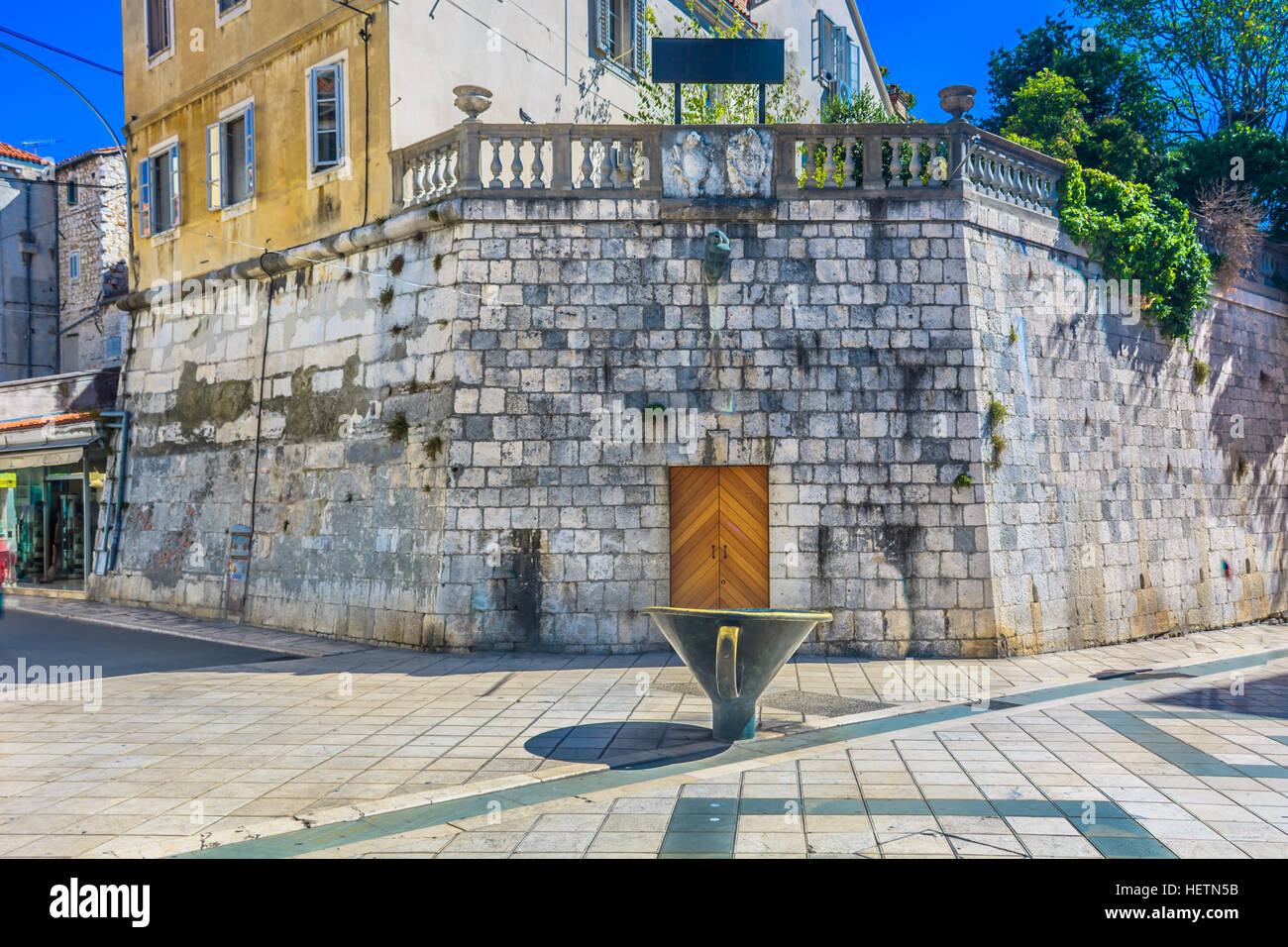 Figa Brunnen in der Stadt Split, Kroatien. Stockfoto
