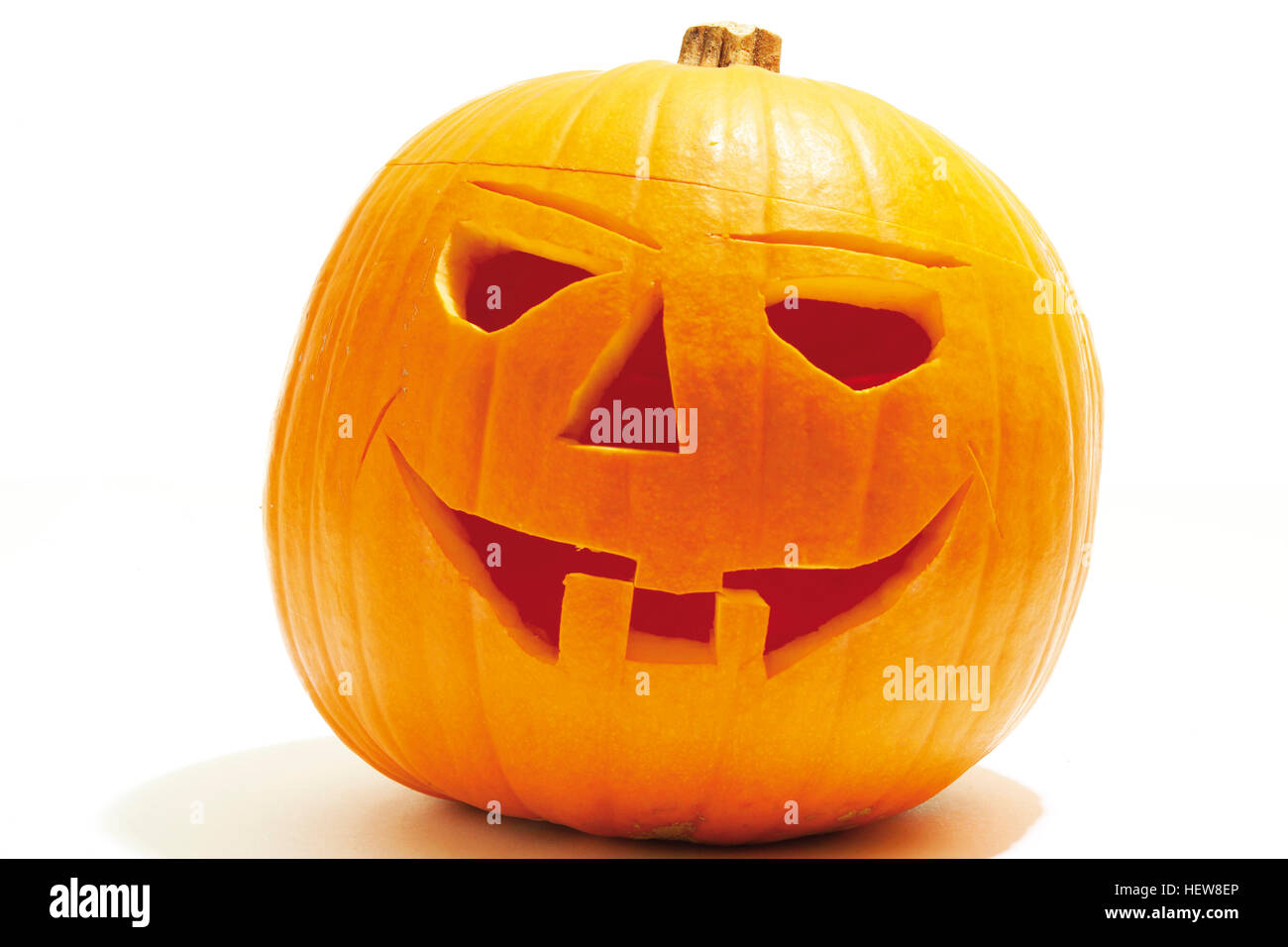 Geschnitzte Halloween-Kürbis, Jack-o-Laterne Stockfoto