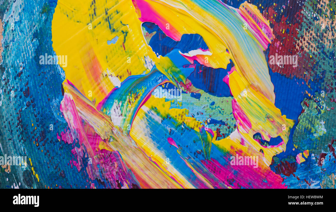 abstrakt Acryl handgemalt Hintergrundtextur auf Karton Stockfoto