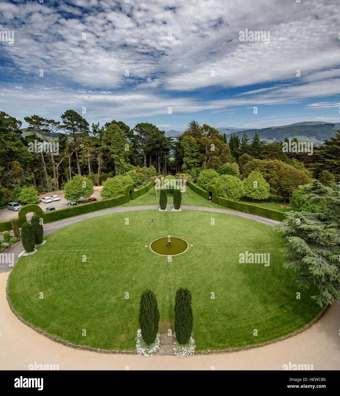Larnach Castle & Gärten in Dunedin Otago Peninsula New Zealand Stockfoto