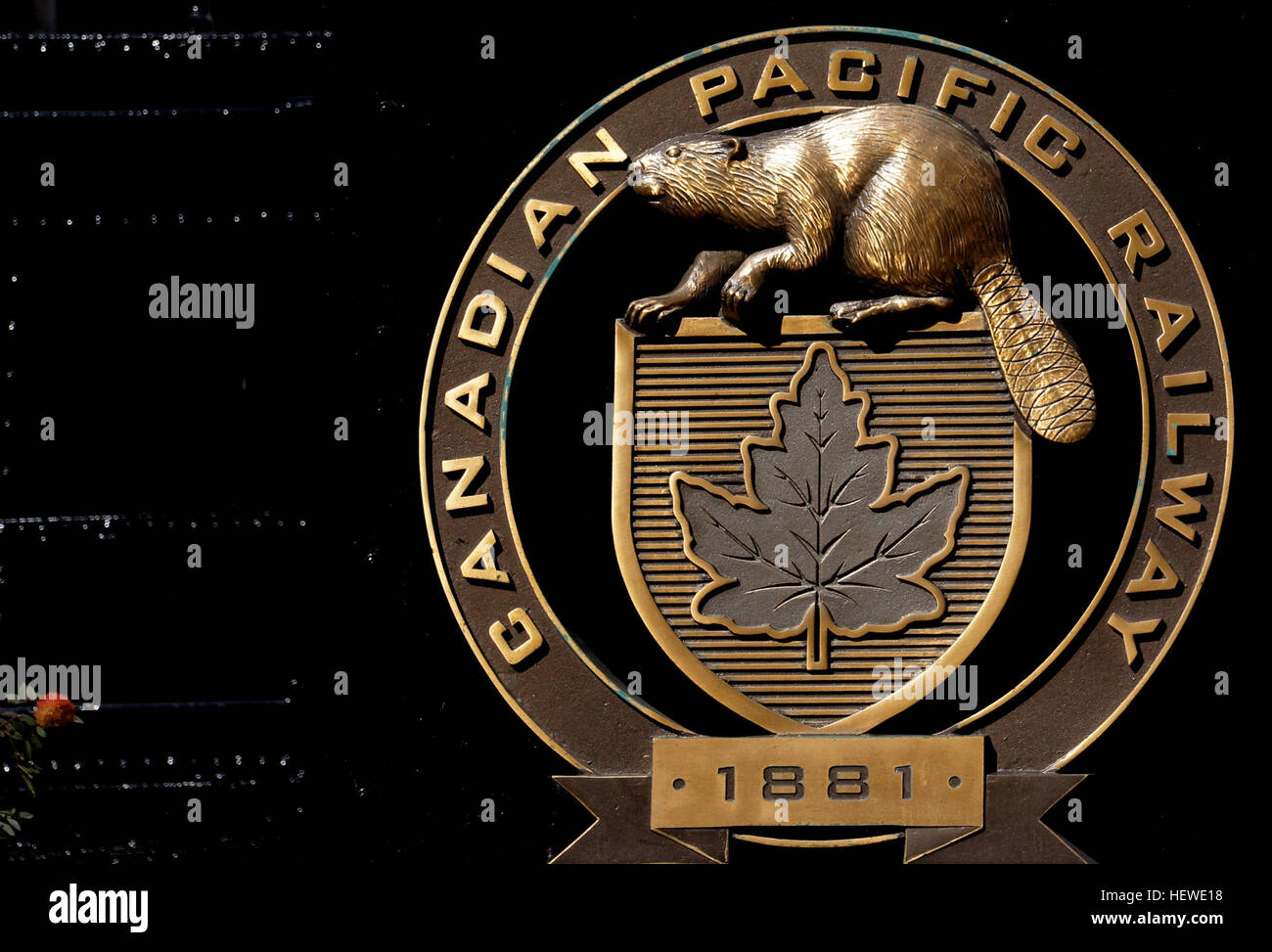 Die Canadian Pacific Railway, früher auch bekannt als CP Rail zwischen 1968 und 1996, ist eine historische kanadische Klasse ich Schiene Träger 1881 gegründet und nun von der Canadian Pacific Railway Limited betrieben, Stockfoto