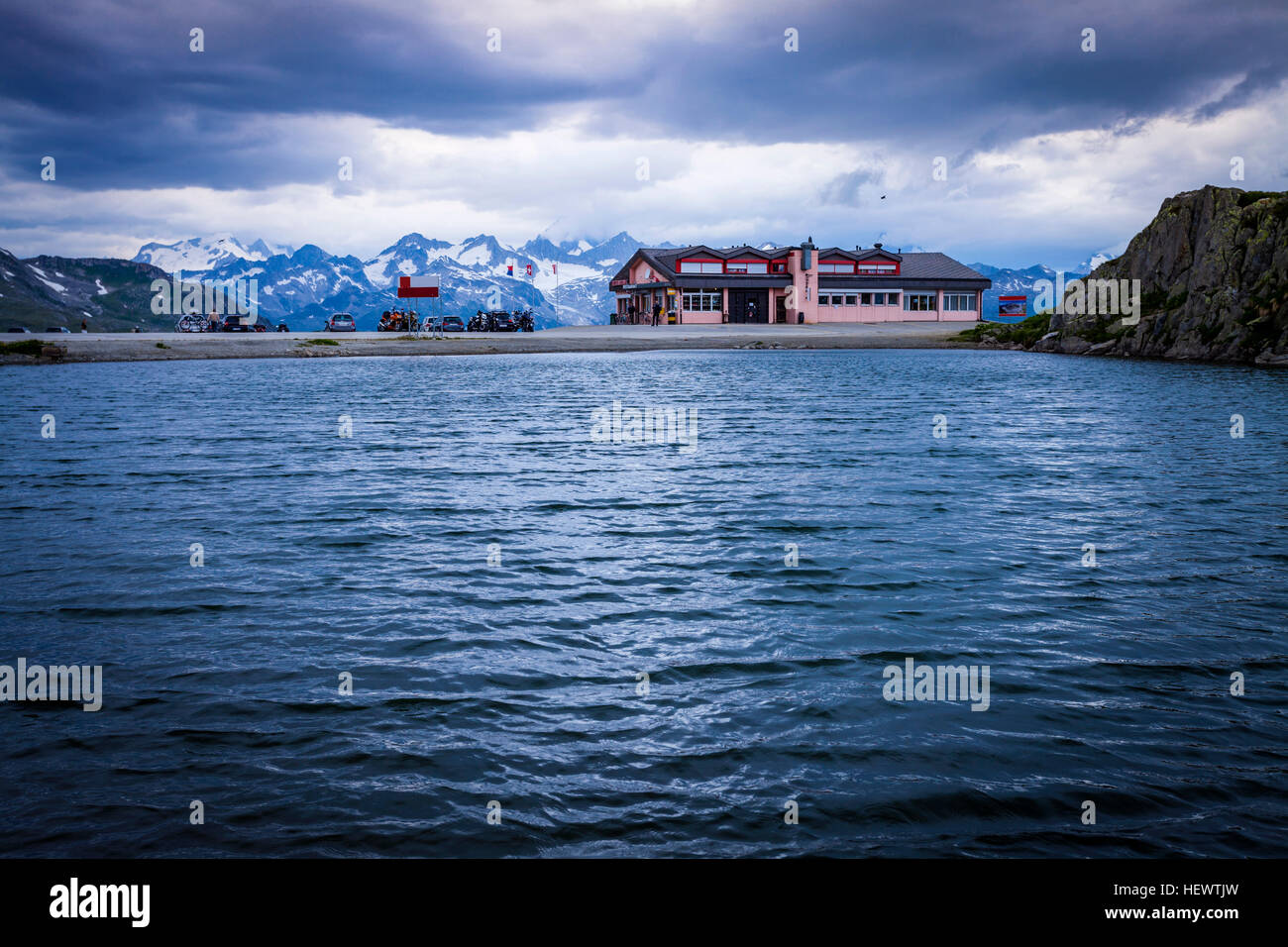 See, Nufenenpass, Schweiz Stockfoto
