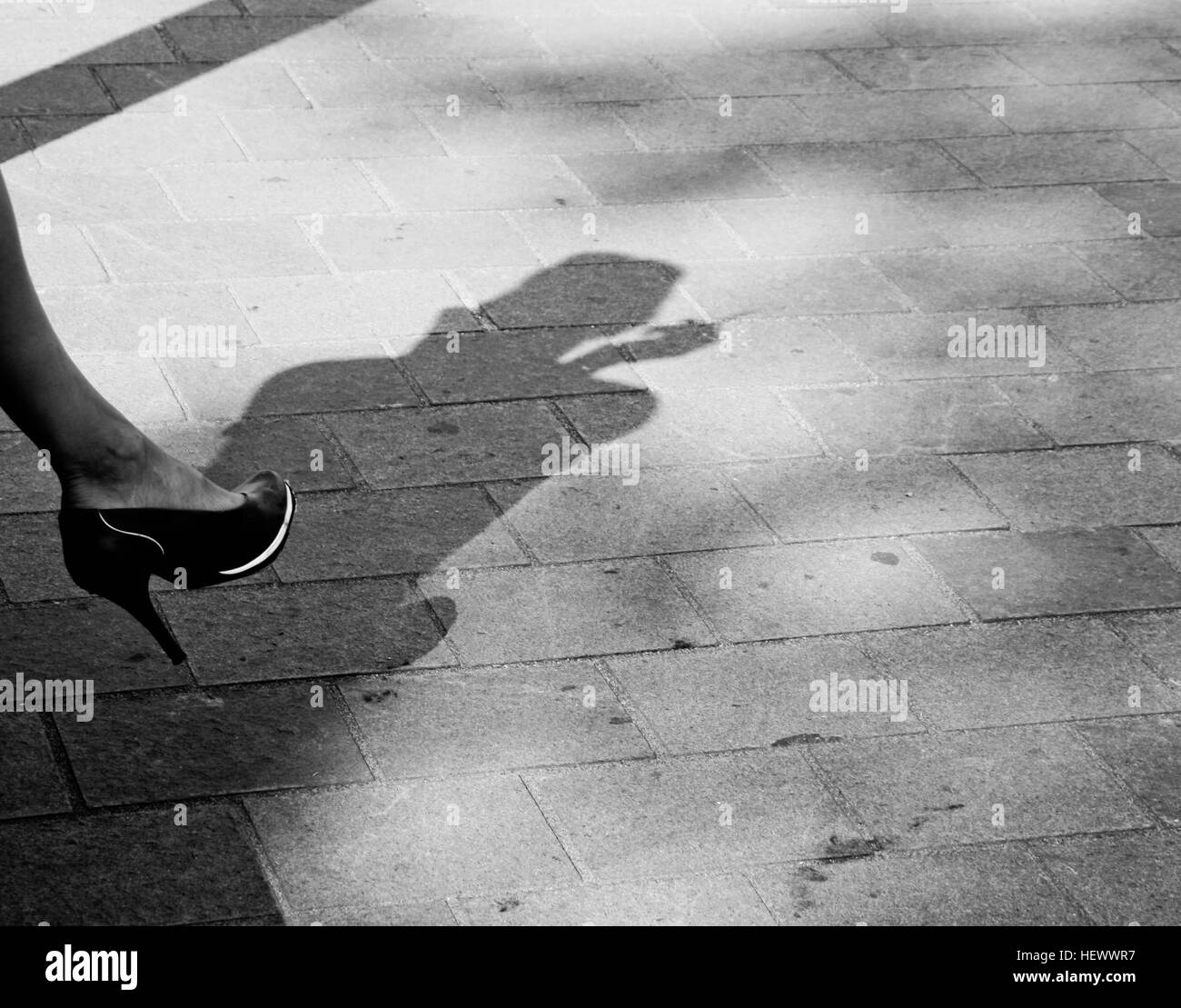 Schatten einer Dame Stockfoto