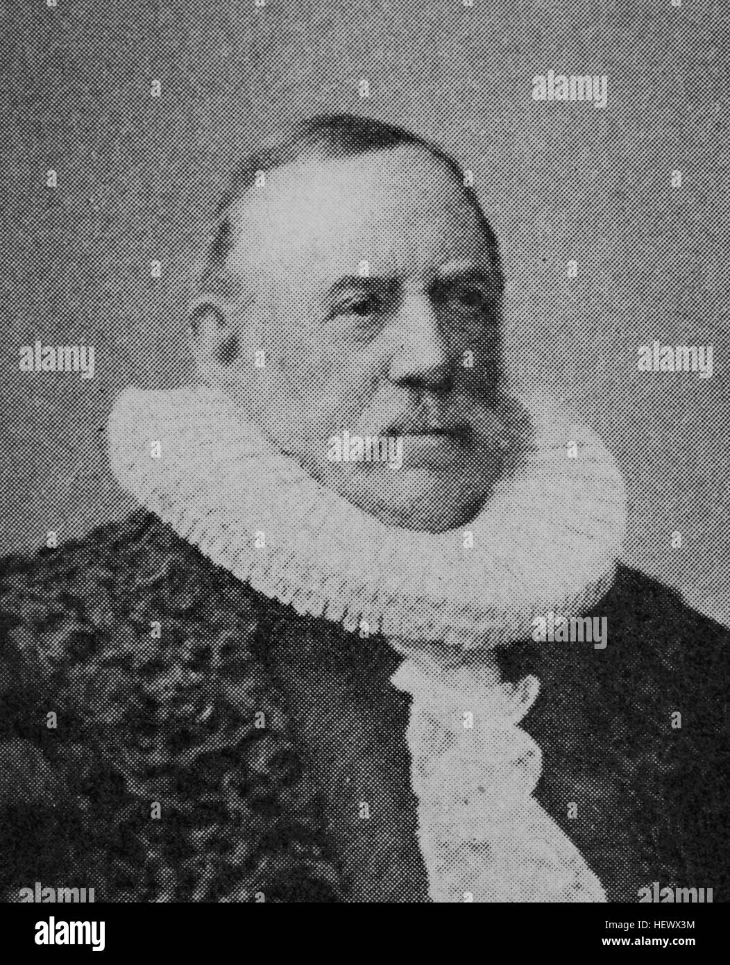 Johannes Christian Eugen Lehmann, geboren 1826, Bürgermeister von Hamburg, Deutschland, Bild aus dem Jahr 1895, digital verbessert Stockfoto