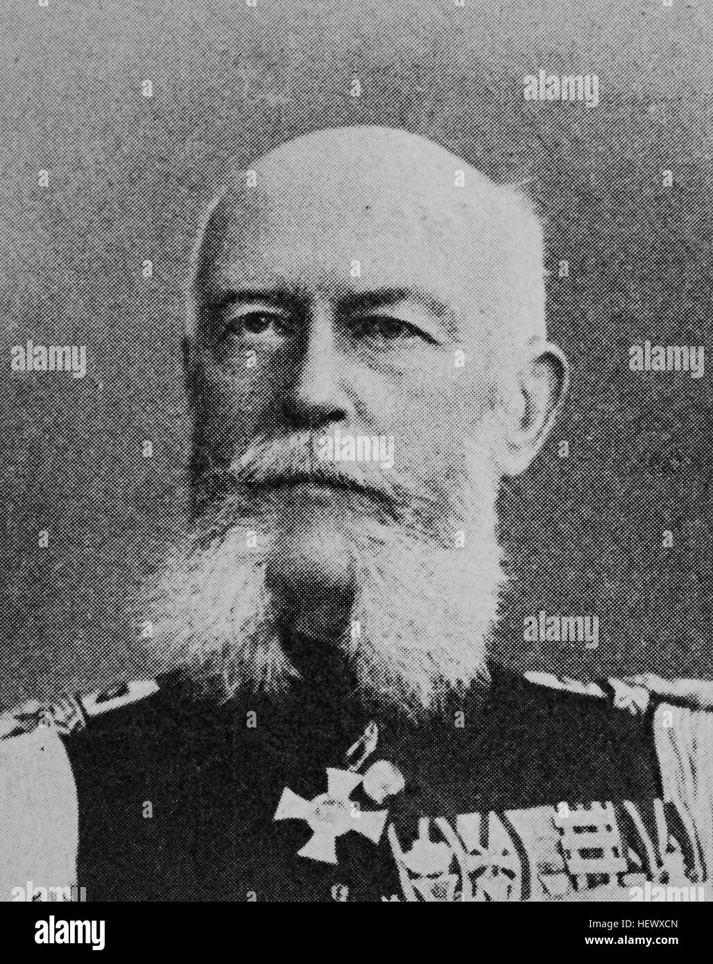 Oscar von Lettow-Vorbeck, geboren 1839, militärische Schriftsteller, Bild aus dem Jahr 1895, Digital verbessert Stockfoto