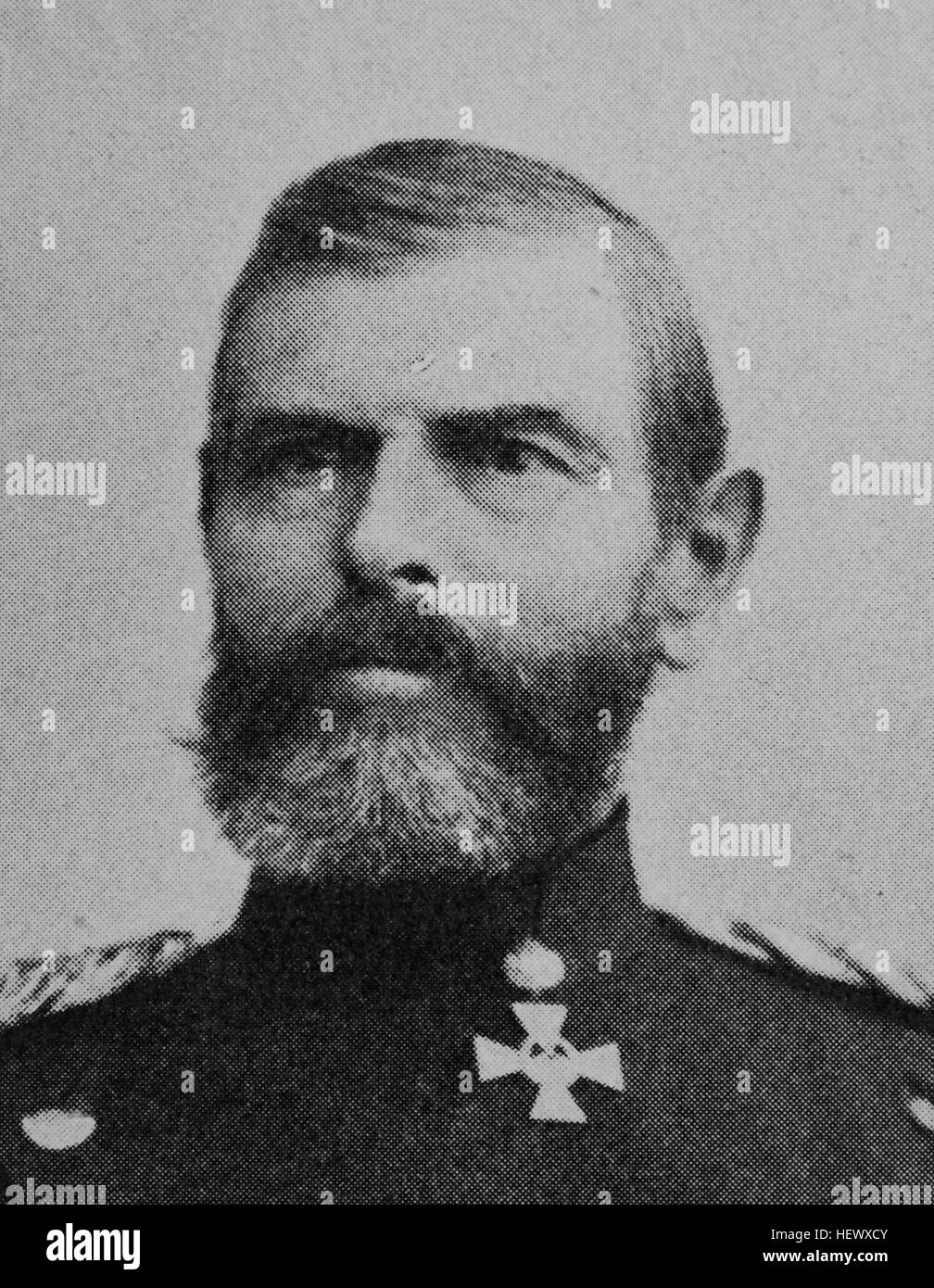 Hermann von Mueller, geboren 1832, Generalleutnant, militärische Schriftsteller, Bild aus dem Jahr 1895, Digital verbessert Stockfoto
