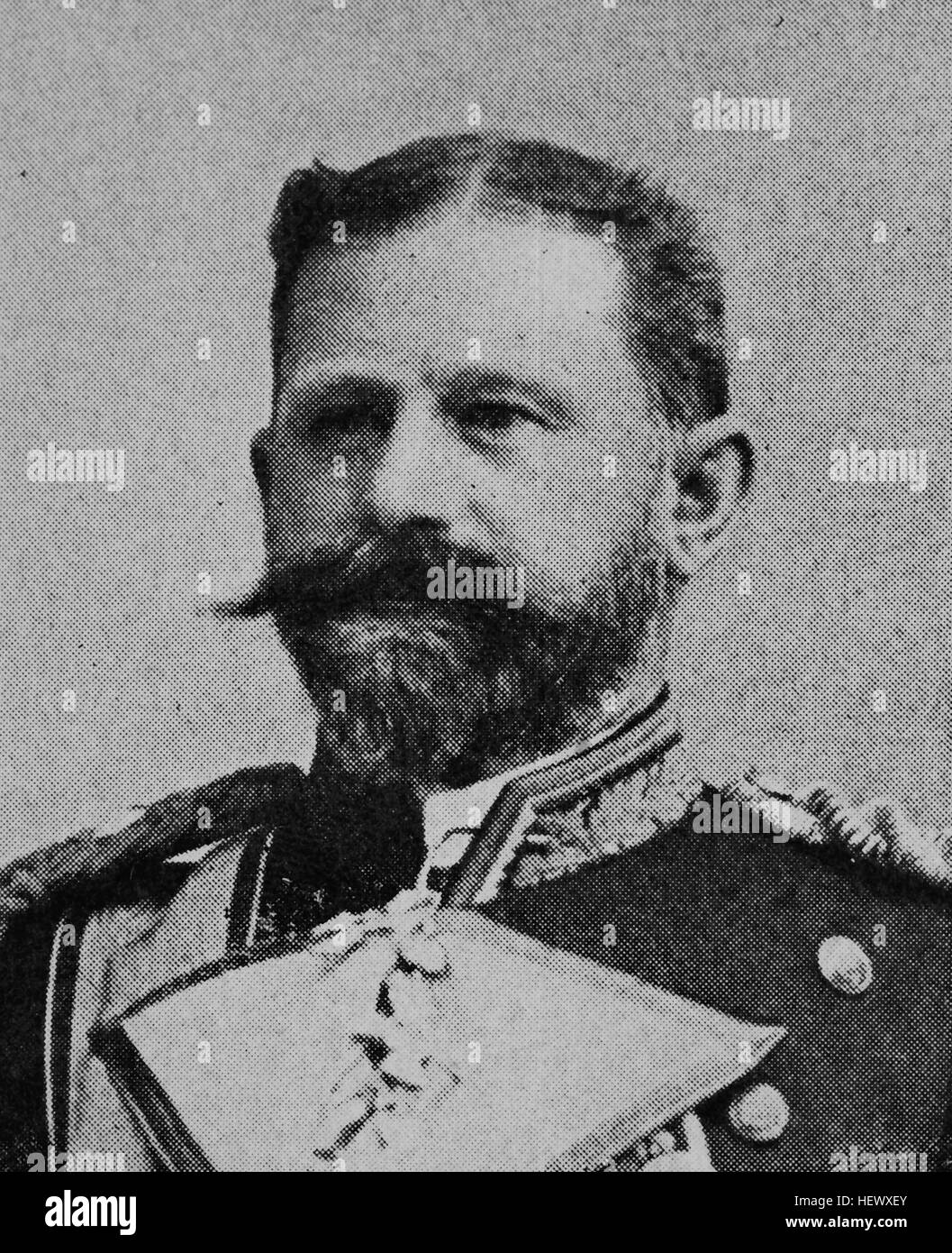 Guido Philipp Kilian Karcher, 1844-1905, deutscher Marineoffizier, Zuletzt Admiral, Bild aus dem Jahr 1895, Digital verbessert Stockfoto