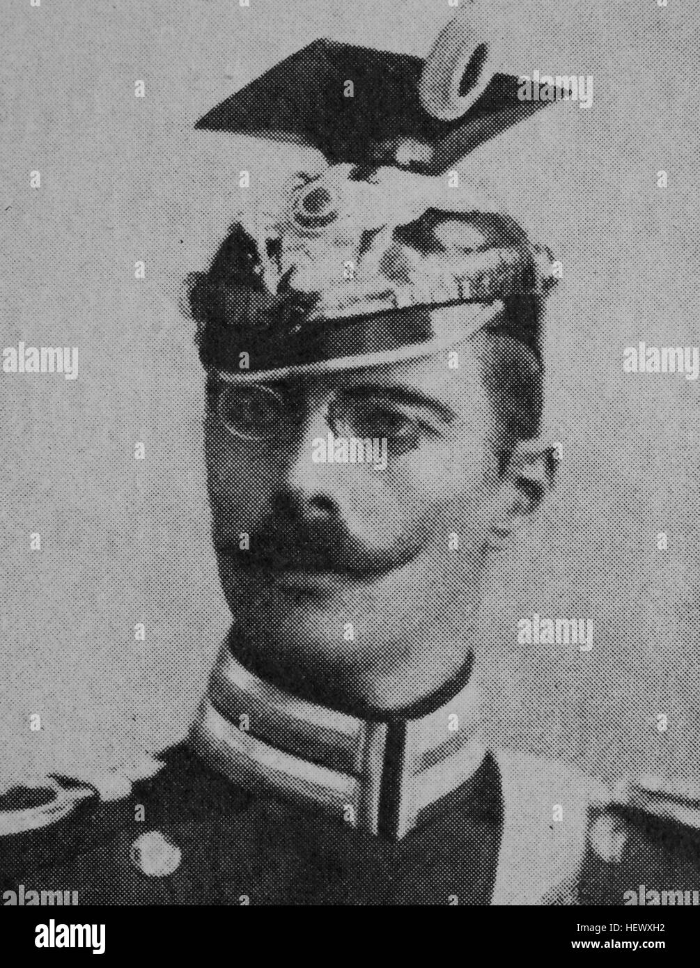 Graf Gustav Adolf von Goetzen, war 12. Mai 1866 - 2. Dezember 1910, ein deutscher Forscher und Gouverneur von Deutsch-Ostafrika, Bild aus dem Jahr 1895, Digital verbessert Stockfoto