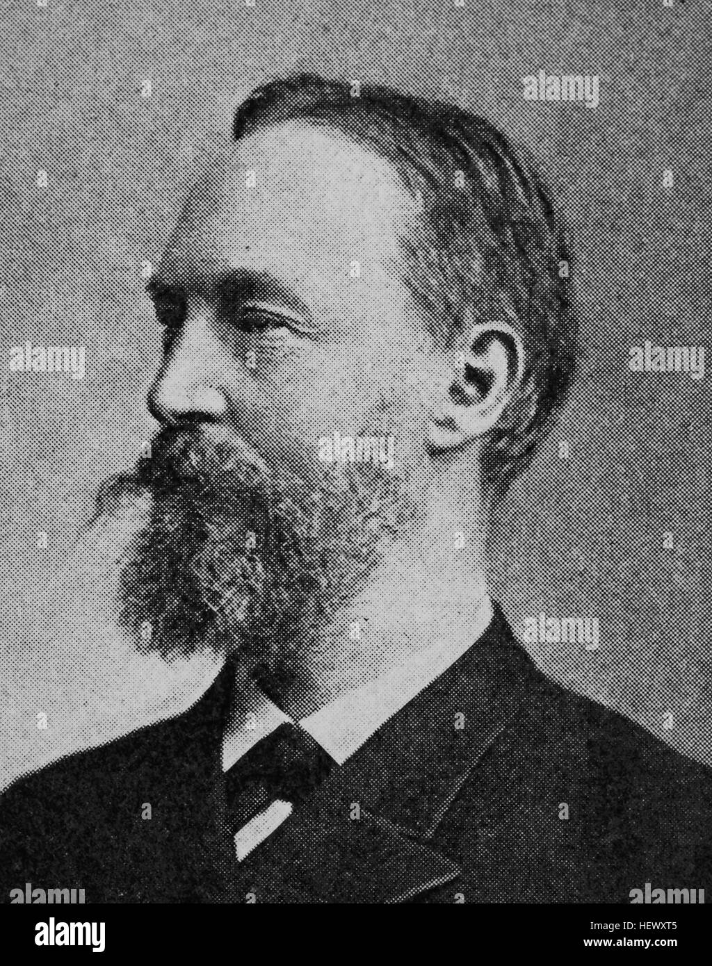 Bruno Fritsch, geboren 1842, Main Post Office Direktor, Bild aus dem Jahr 1895, digital verbessert Stockfoto