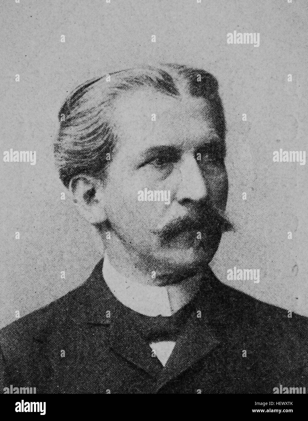Gustav Adolf Sachse, geboren 1834, Main Post Office Direktor, Bild aus dem Jahr 1895, digital verbessert Stockfoto
