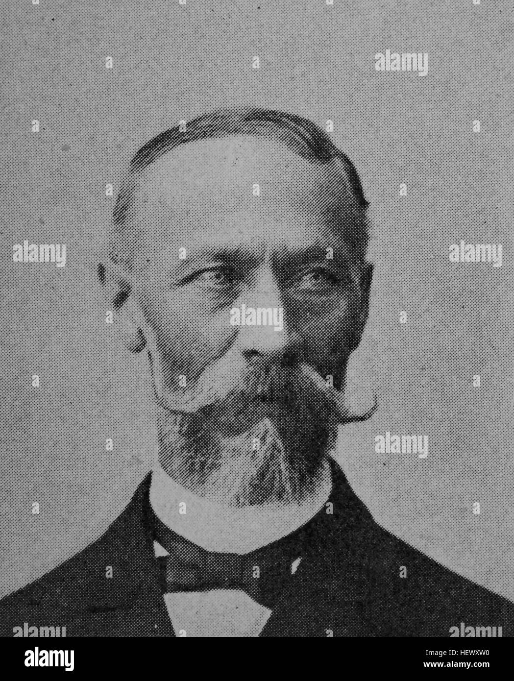 Albert Ritzler, geboren 1836, Main Post Office Direktor, Bild aus dem Jahr 1895, digital verbessert Stockfoto