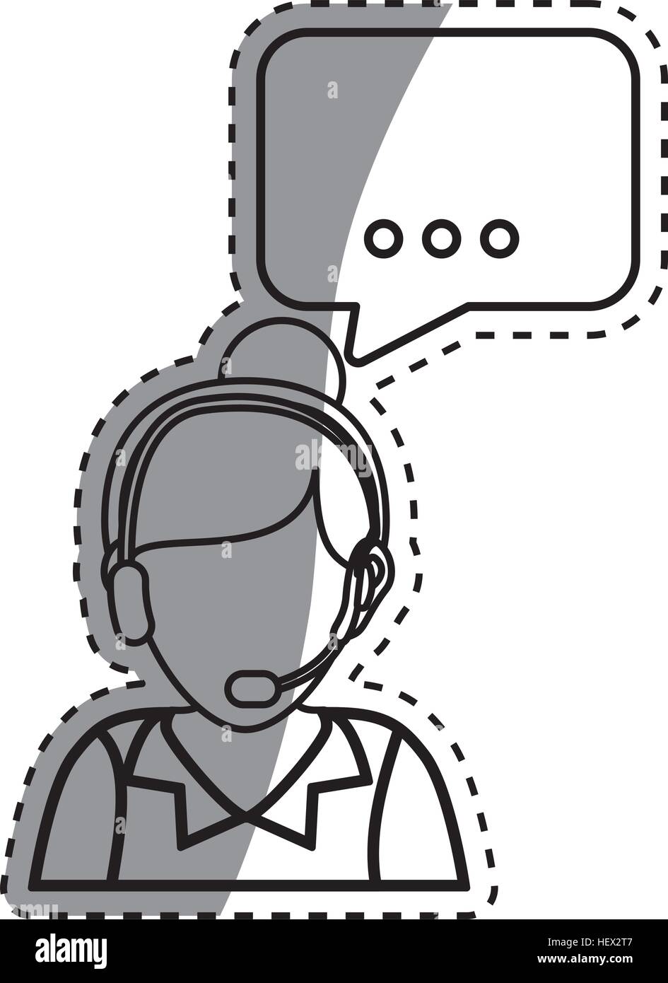 Call Center Berater Stock Vektor