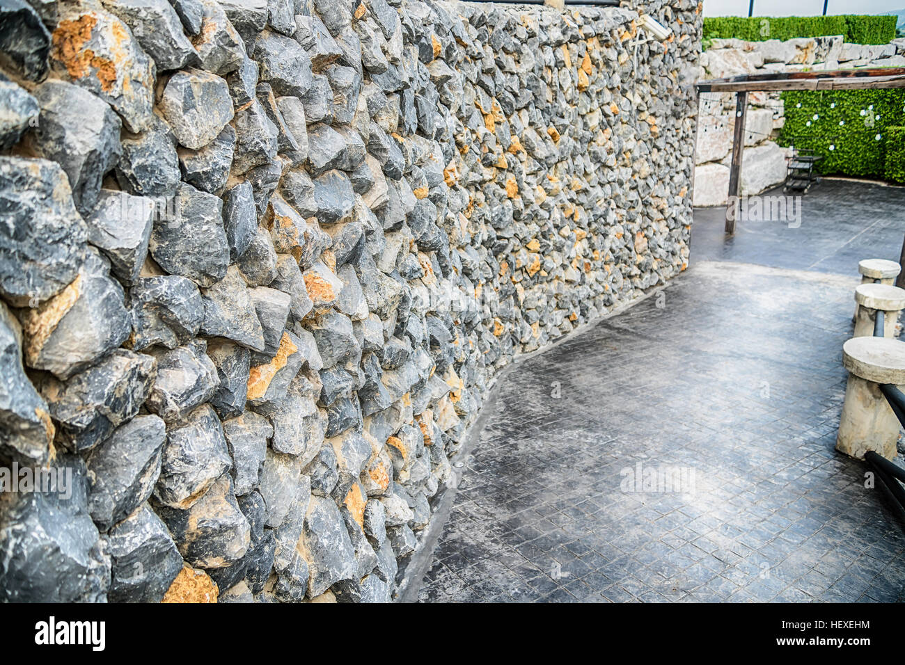 Schräge Steintreppe Schritte im Vintage-Stil Stockfoto