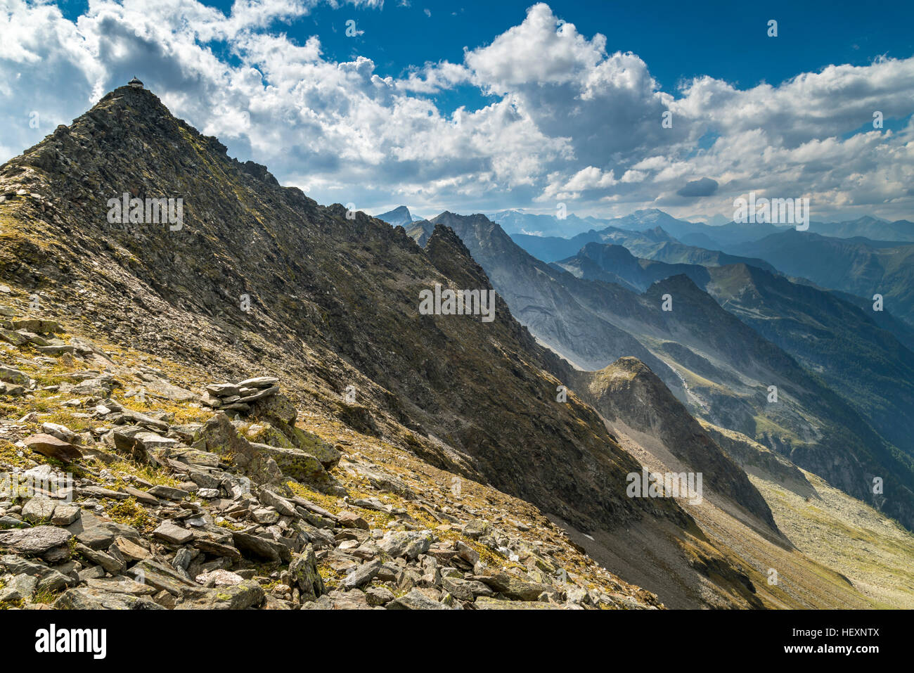 Österreich, Ankogel Gruppe, Ansicht von h. Tal Stockfoto