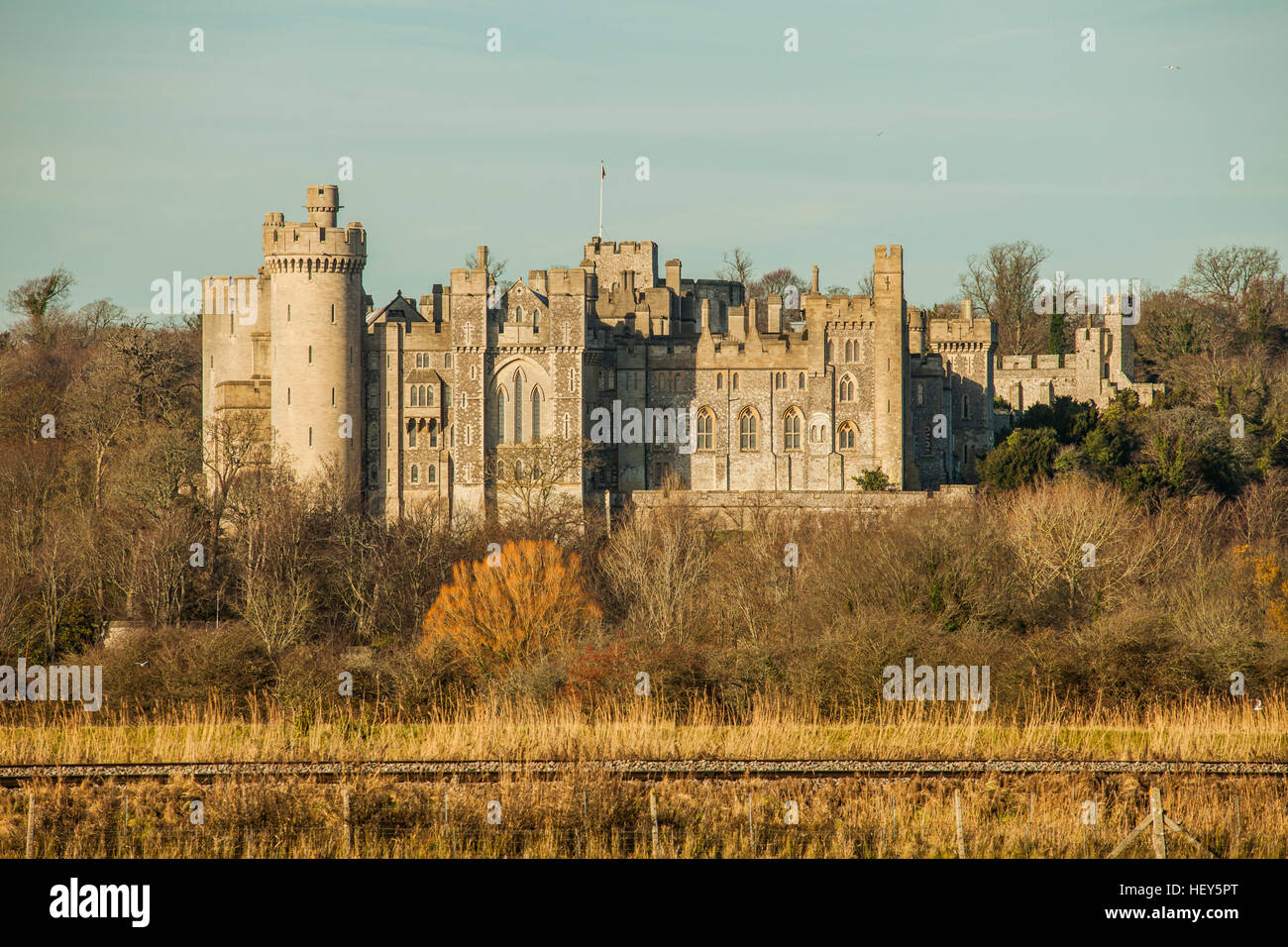 Wintertag im Arundel Castle, West Sussex, England. Stockfoto