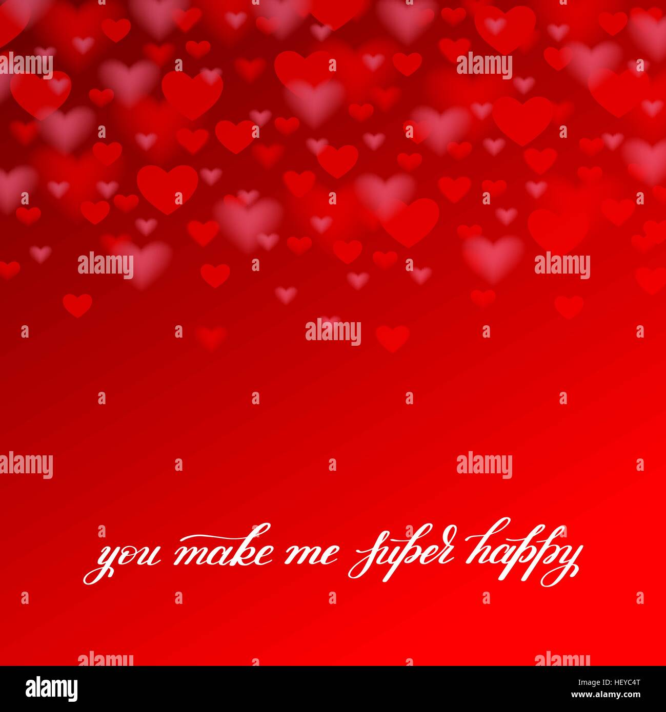 Du Machst Mich Super Glucklich Handschriftlich Schriftzug Zitat Uber Die Liebe Stock Vektorgrafik Alamy