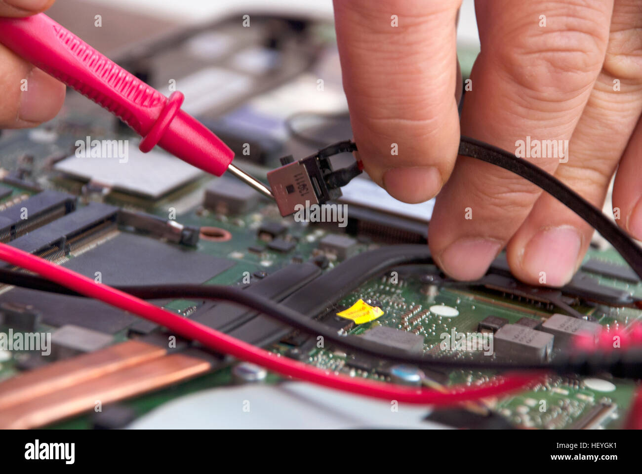 Laptop-Computer-Reparatur Stockfoto