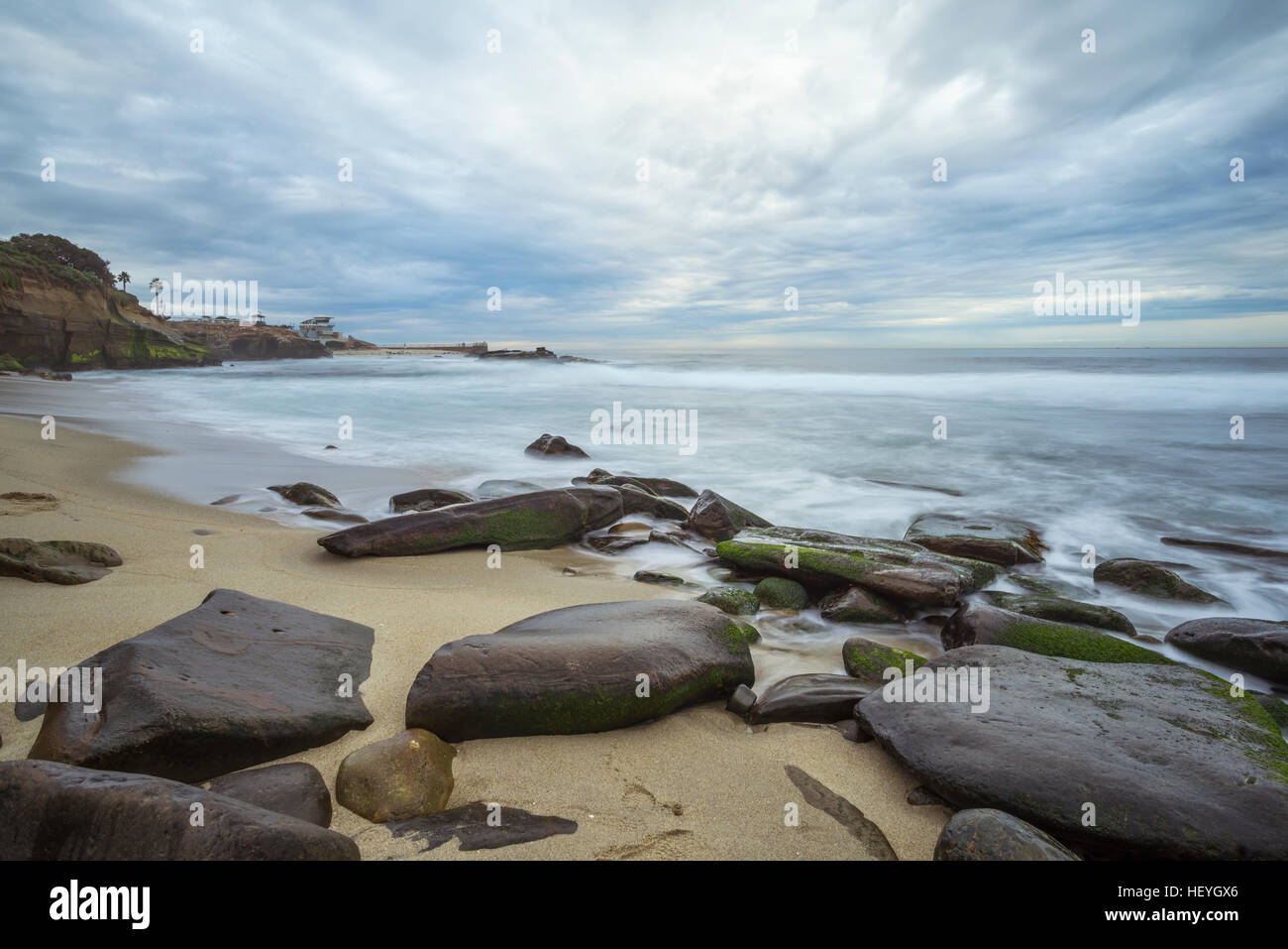 Küsten-Szene von Shell Beach. La Jolla, Kalifornien Stockfoto