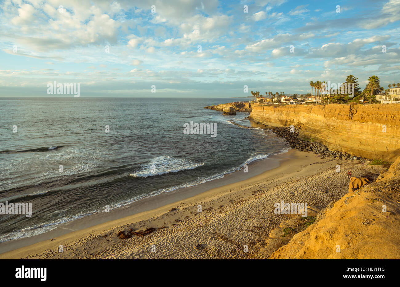 Sunset Cliffs Natural Park, Küsten Szene. San Diego, Kalifornien, USA. Stockfoto