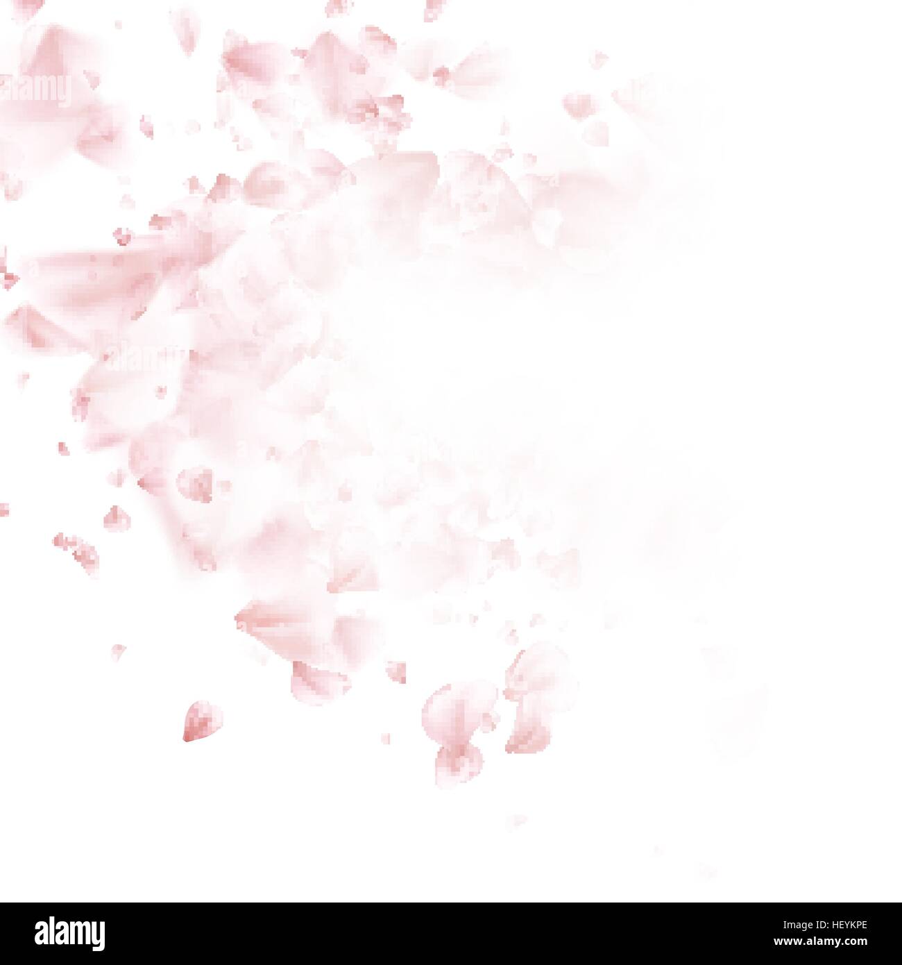 Fallende Sakura rosa Blütenblätter Hintergrund. EPS 10 Stock Vektor
