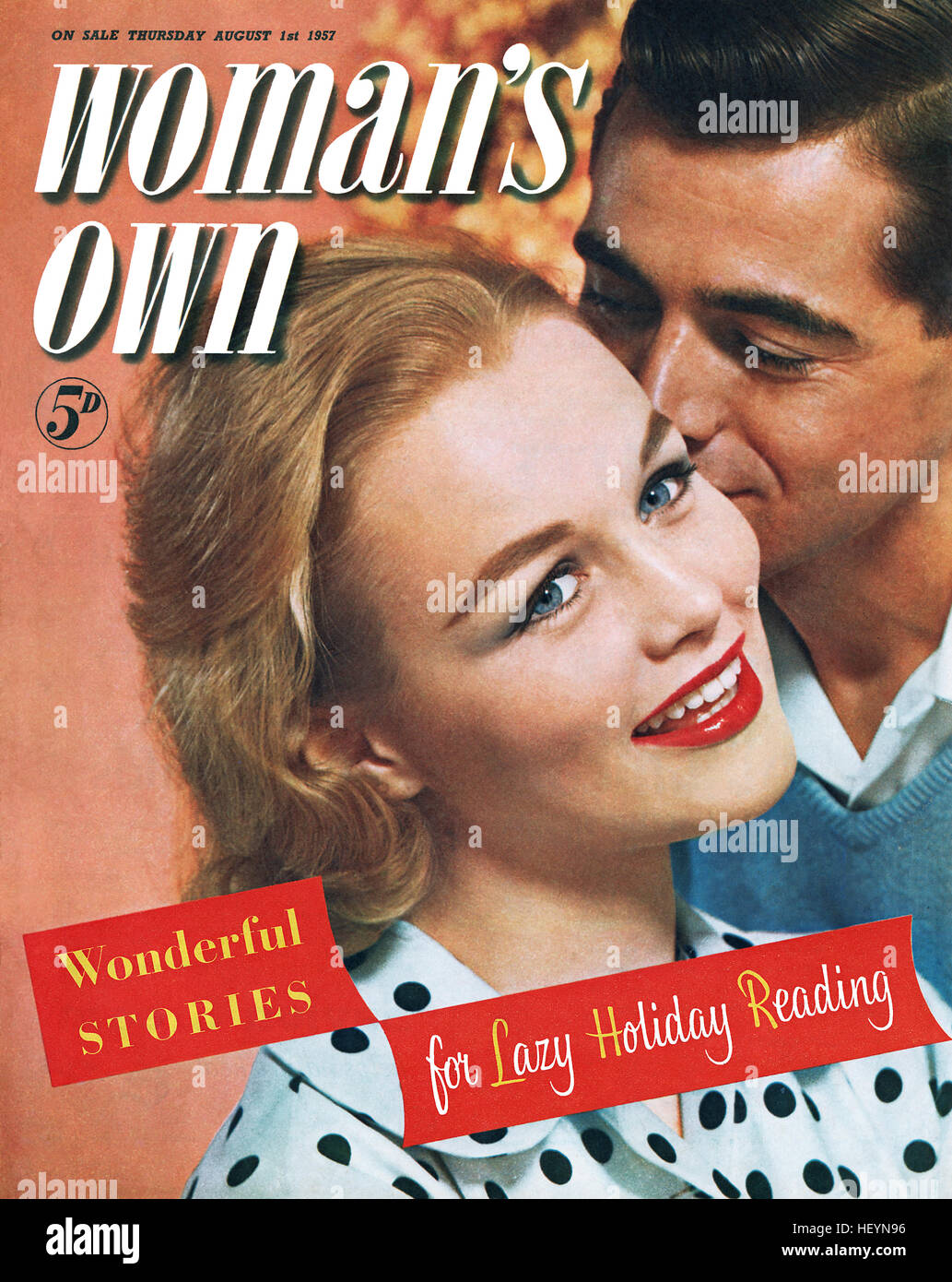 Vordere Abdeckung des Weibes Own Magazin für 1. August 1957 Stockfoto