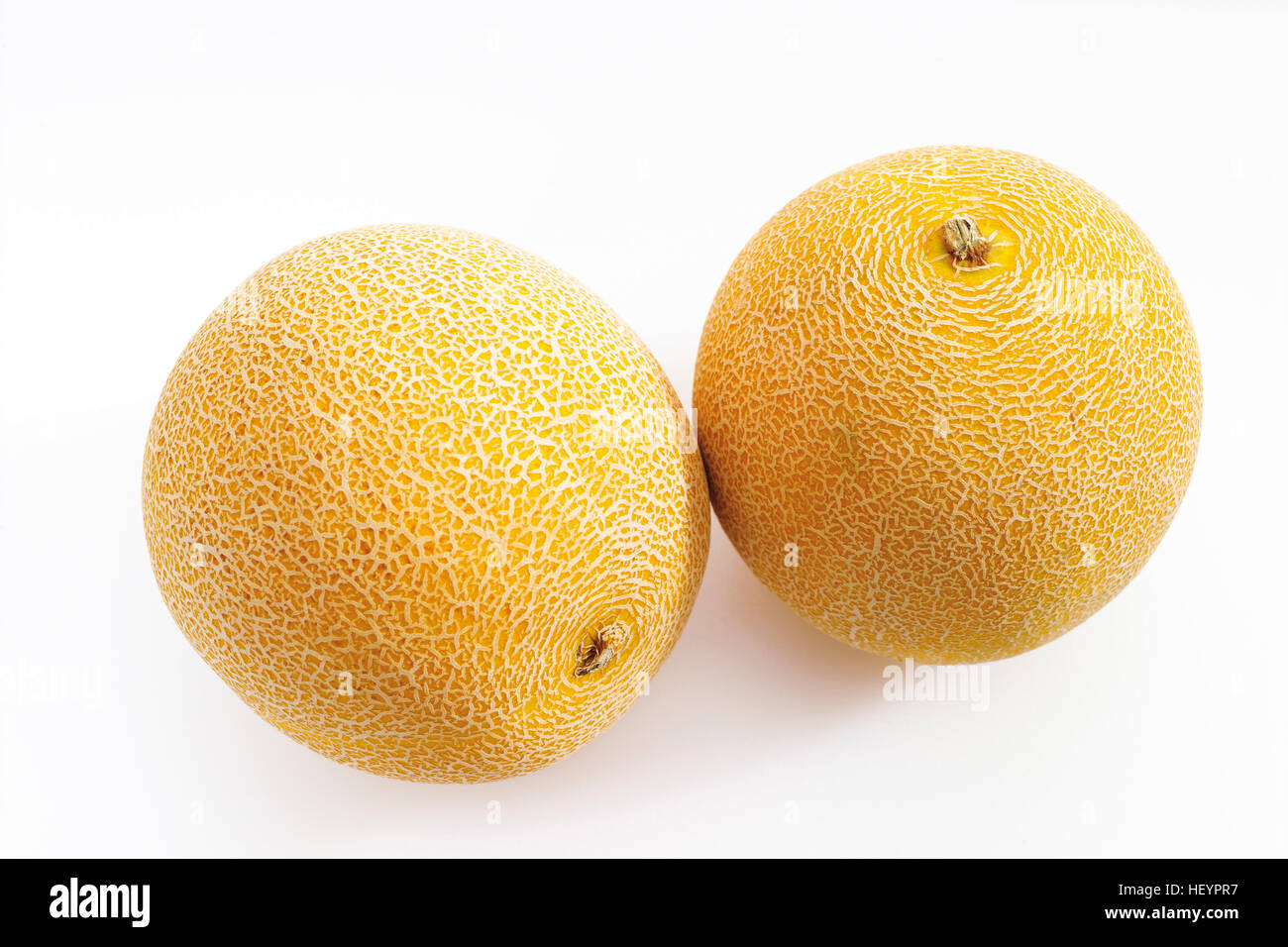 Zwei Galia Melone (Cucumis Melo) Stockfoto