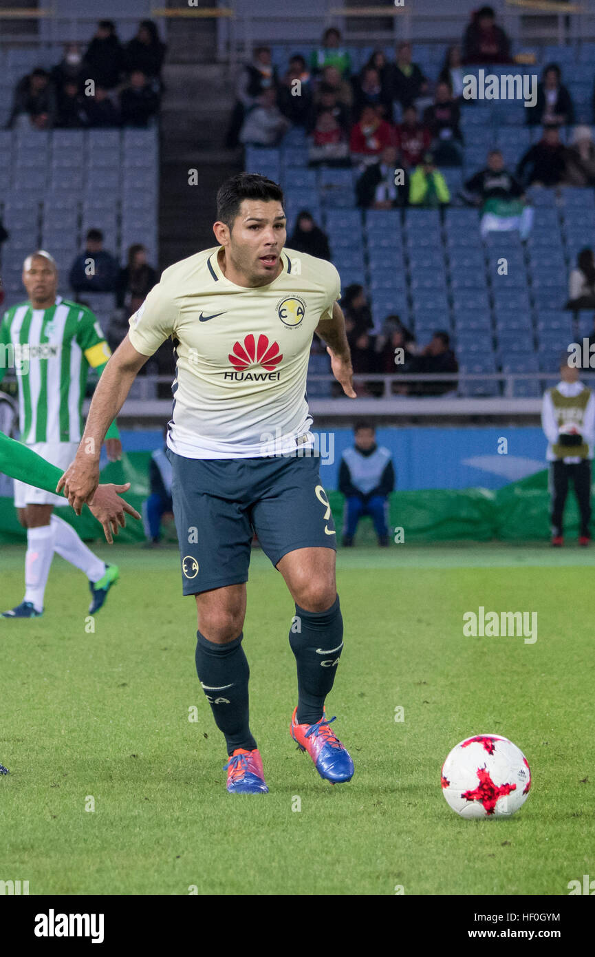 Silvio Romero (Amerika), 18. Dezember 2016 - Fußball / Fußball: FIFA Club World Cup Japan 2016 Spiel um den 3. Platz zwischen Club America 2(3-4) 2 Atletico Nacional International Stadium Yokohama in Kanagawa, Japan. (Foto von Maurizio Borsari/AFLO) Stockfoto